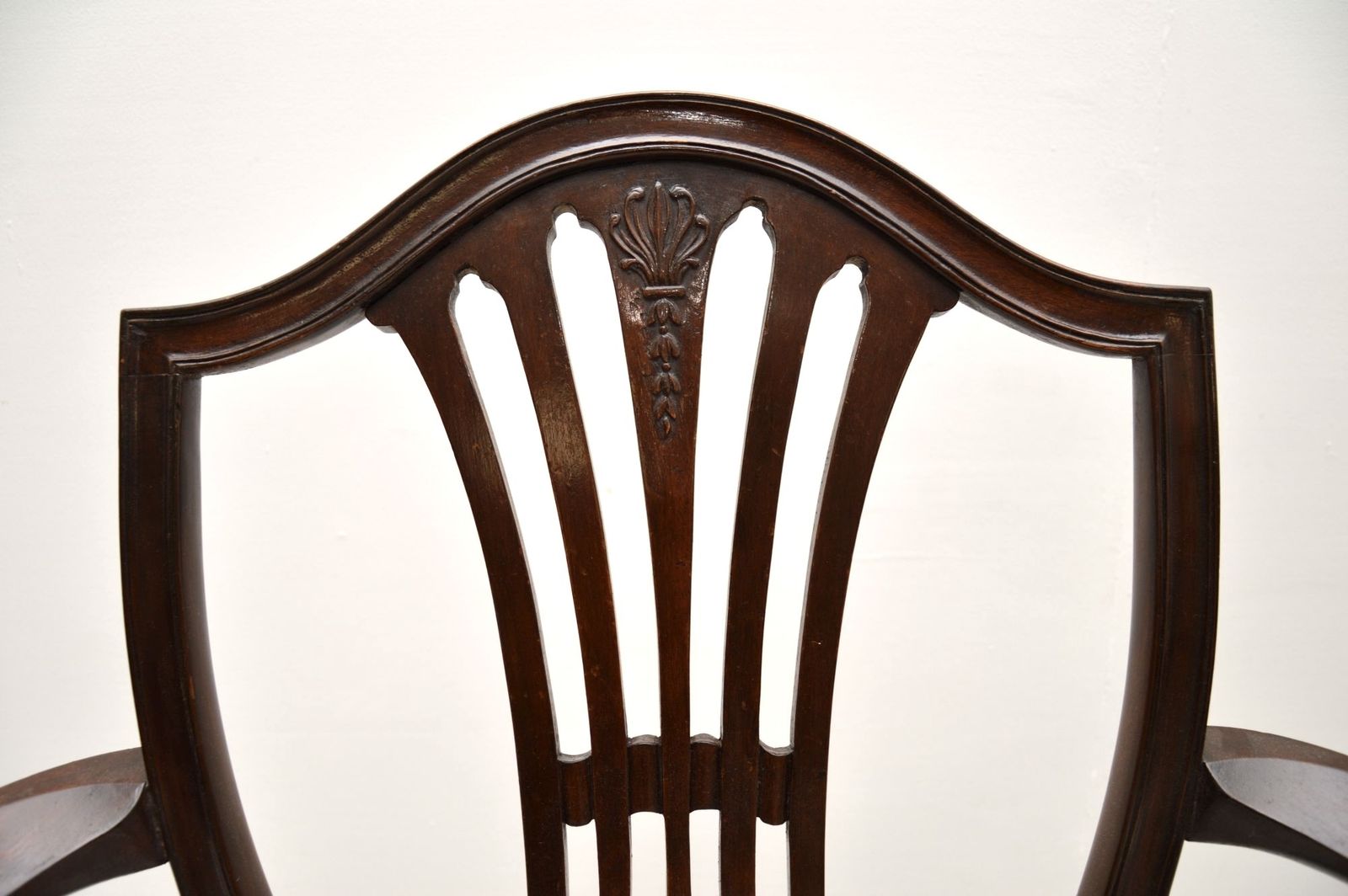 Pair Of Antique Georgian Style Mahogany Carver Armchairs photo buy