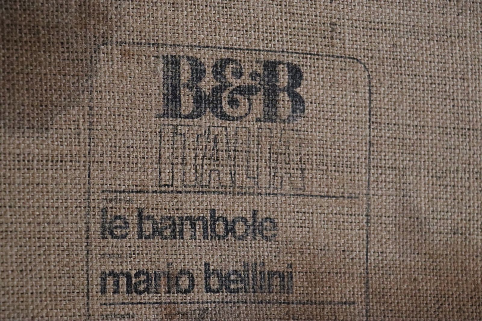 photo vinterior Le Bambole Lounge Chair Met Ottoman In Bouclé Van Mario Bellini Voor B&B Italia, Jaren 1970