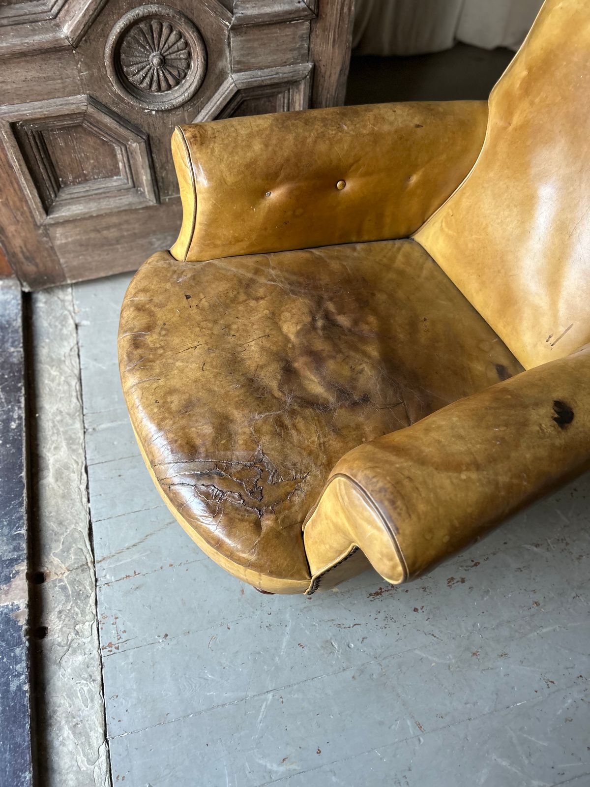 Furniture Pair Of Very Deep Seated 19th Century English Club Chairs photo