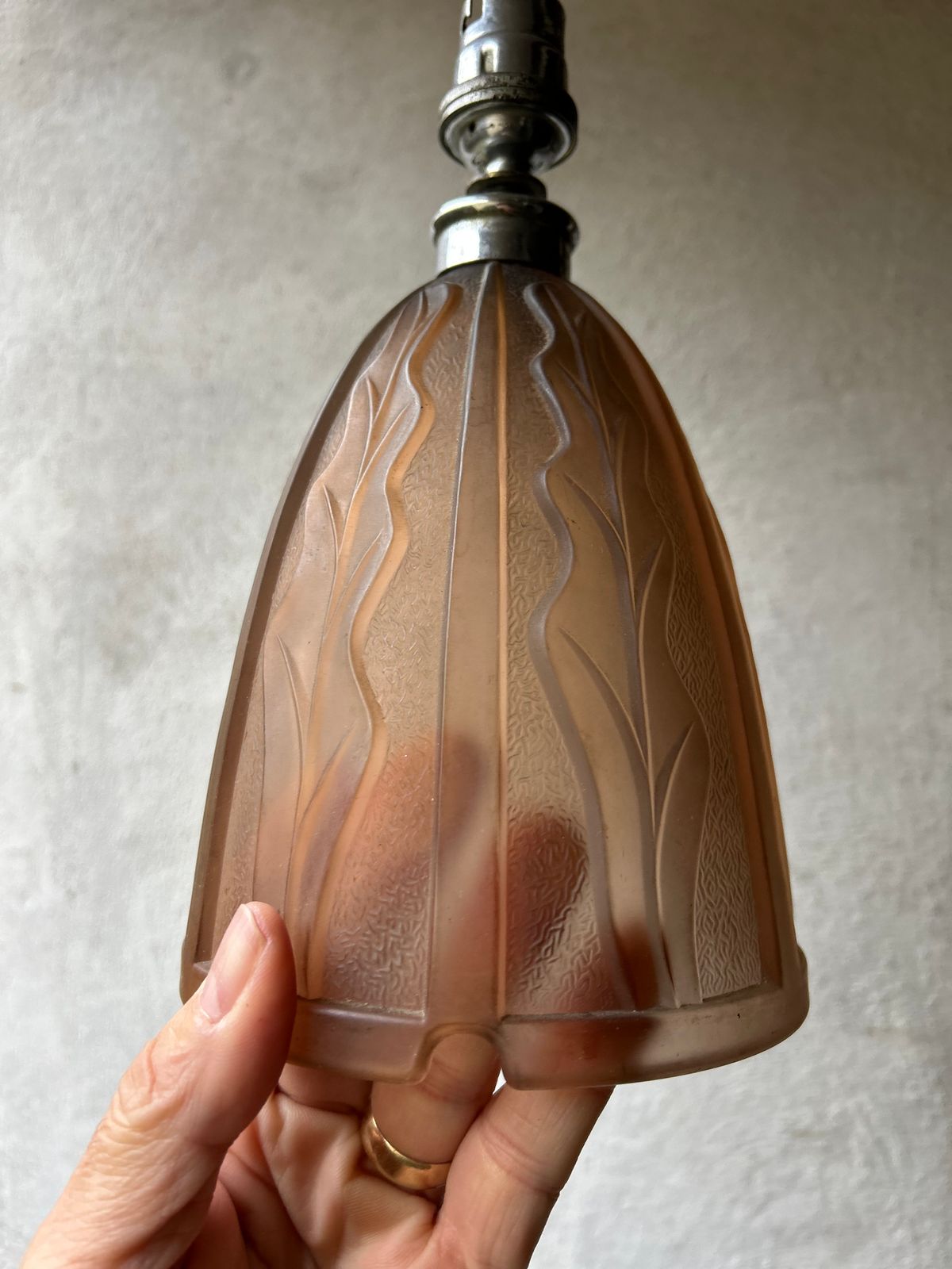 Elegant 1920's Glass Lamp Base In The Manner Of Rene Lalique photo for sale
