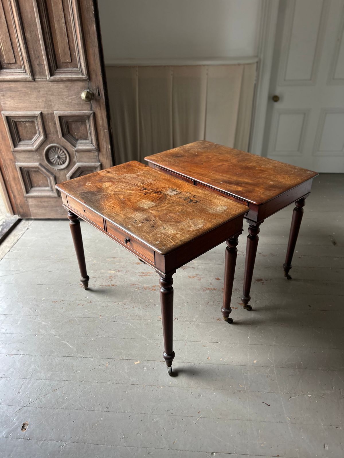 Rare Pair Of 19th Century Country House Writing Tables photo buy