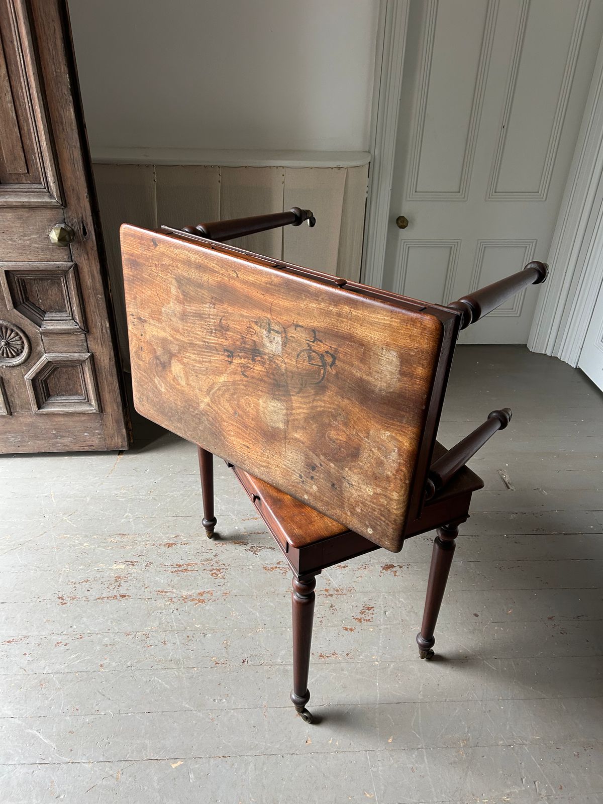 Rare Pair Of 19th Century Country House Writing Tables photo vintage