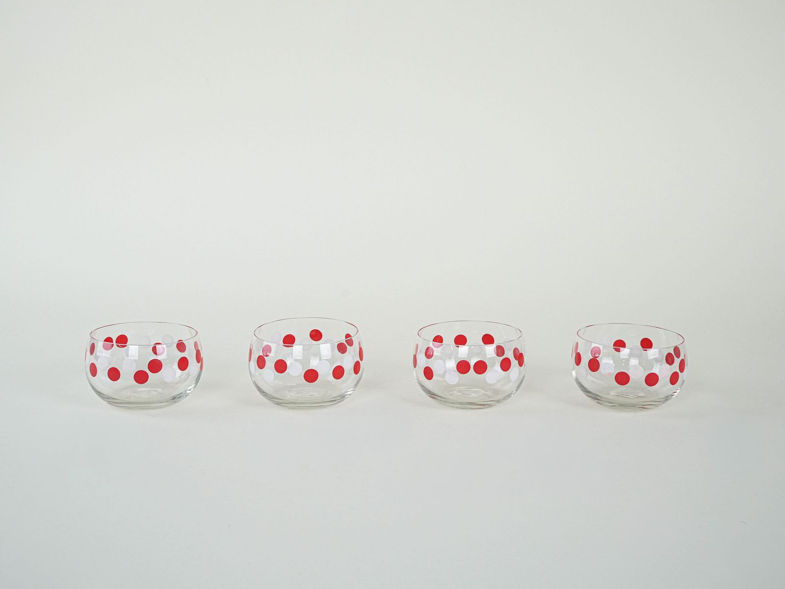Set Of Glass Bowls  Italian Design 1980s  Made In Italy photo for sale
