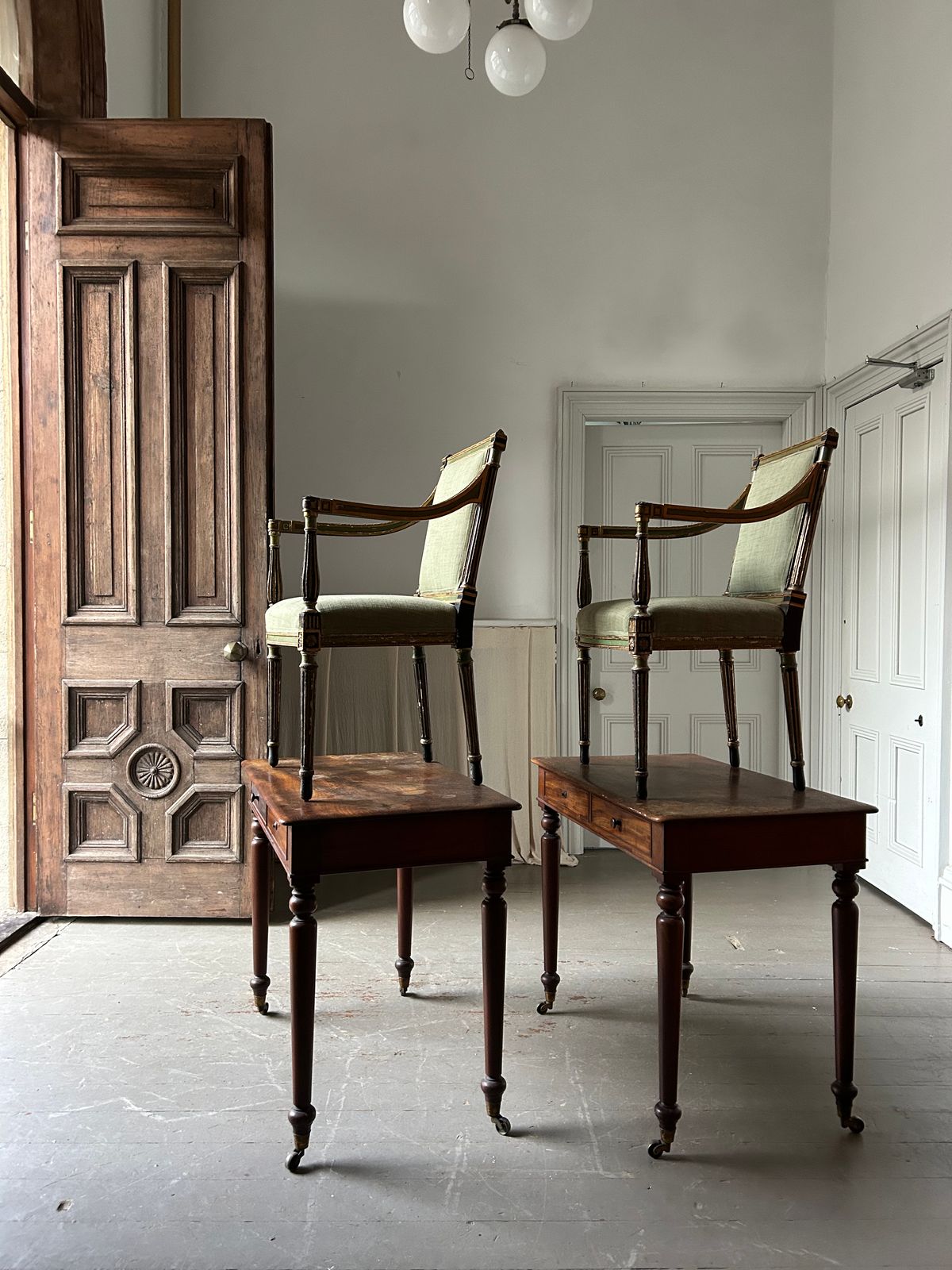 Pair Of 19th Century Chairs By Wright And Mansfield In The Robert Adam Manner photo buy