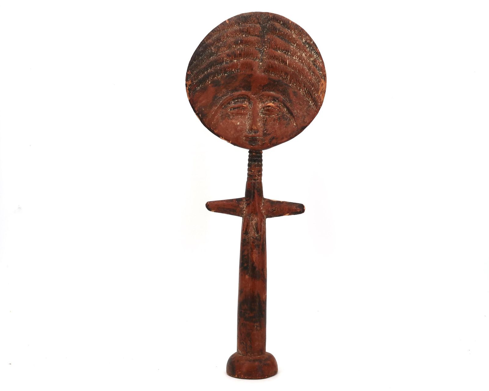 Large Wooden African Ashanti Akuaba Doll Statue, Fertility Goddess From Ghana 1980s / Africa, Totem, Wood, Art, Home Decor photo furniture