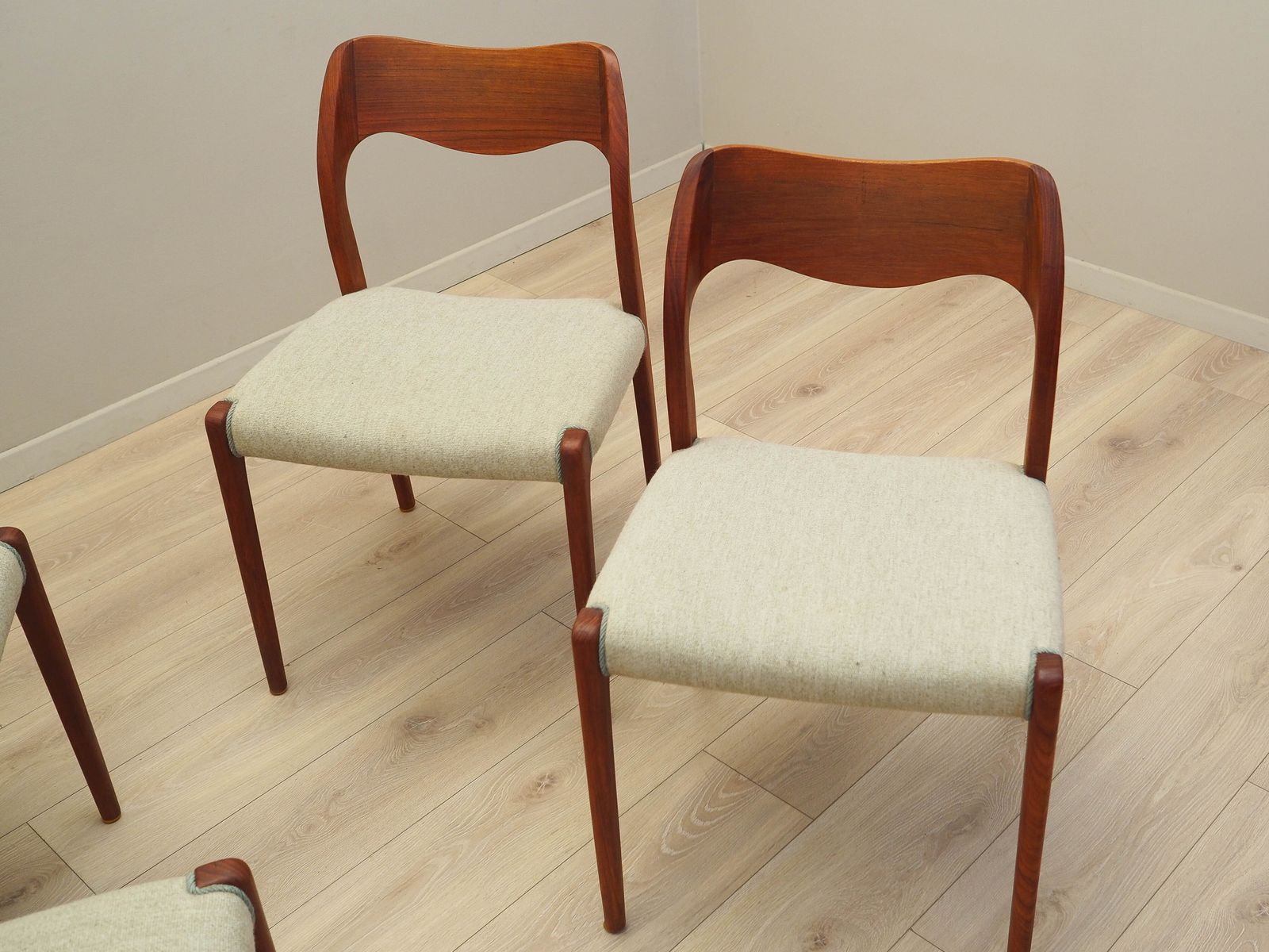 Set Van Vier Teakhouten Stoelen, Deens Design, Ca. Jaren 1960, Ontwerper: Niels Otto Møller photo vinterior