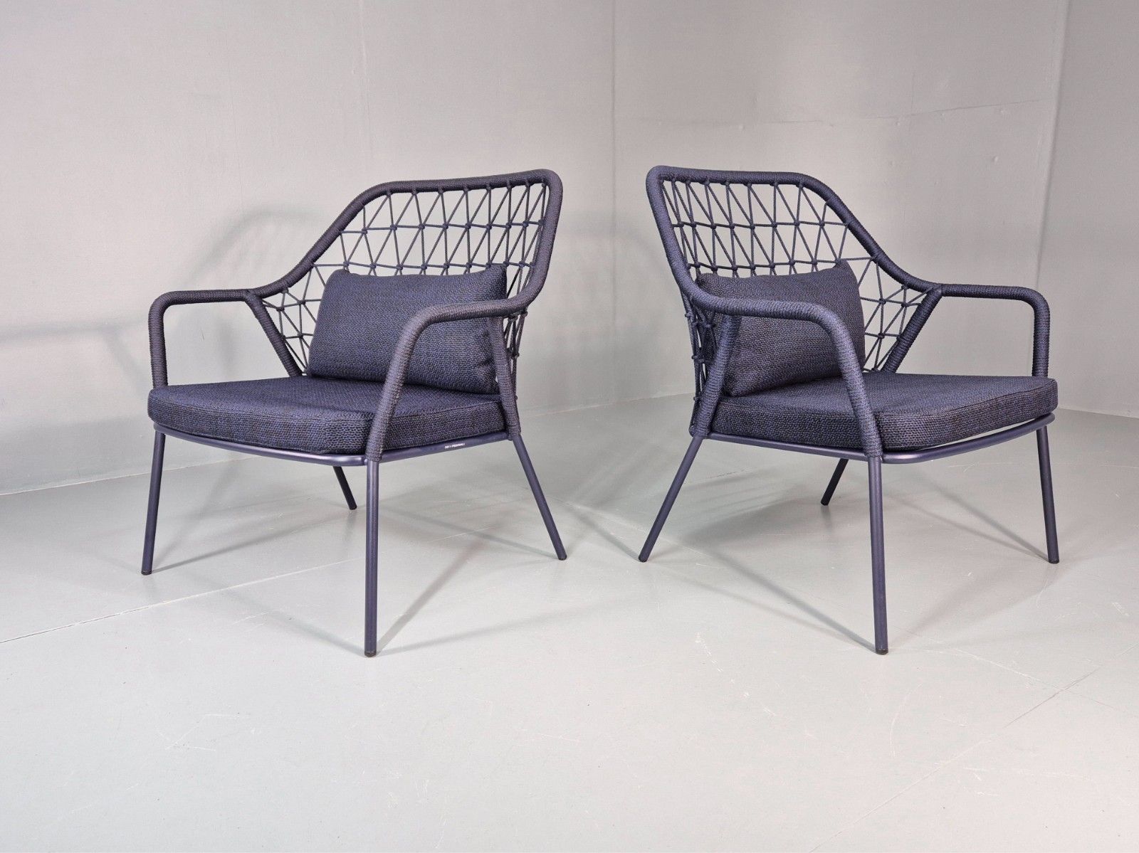 2 Pedrali Panarea 3679 Chairs Modern Design Blue Italian Eb11426 Mnor