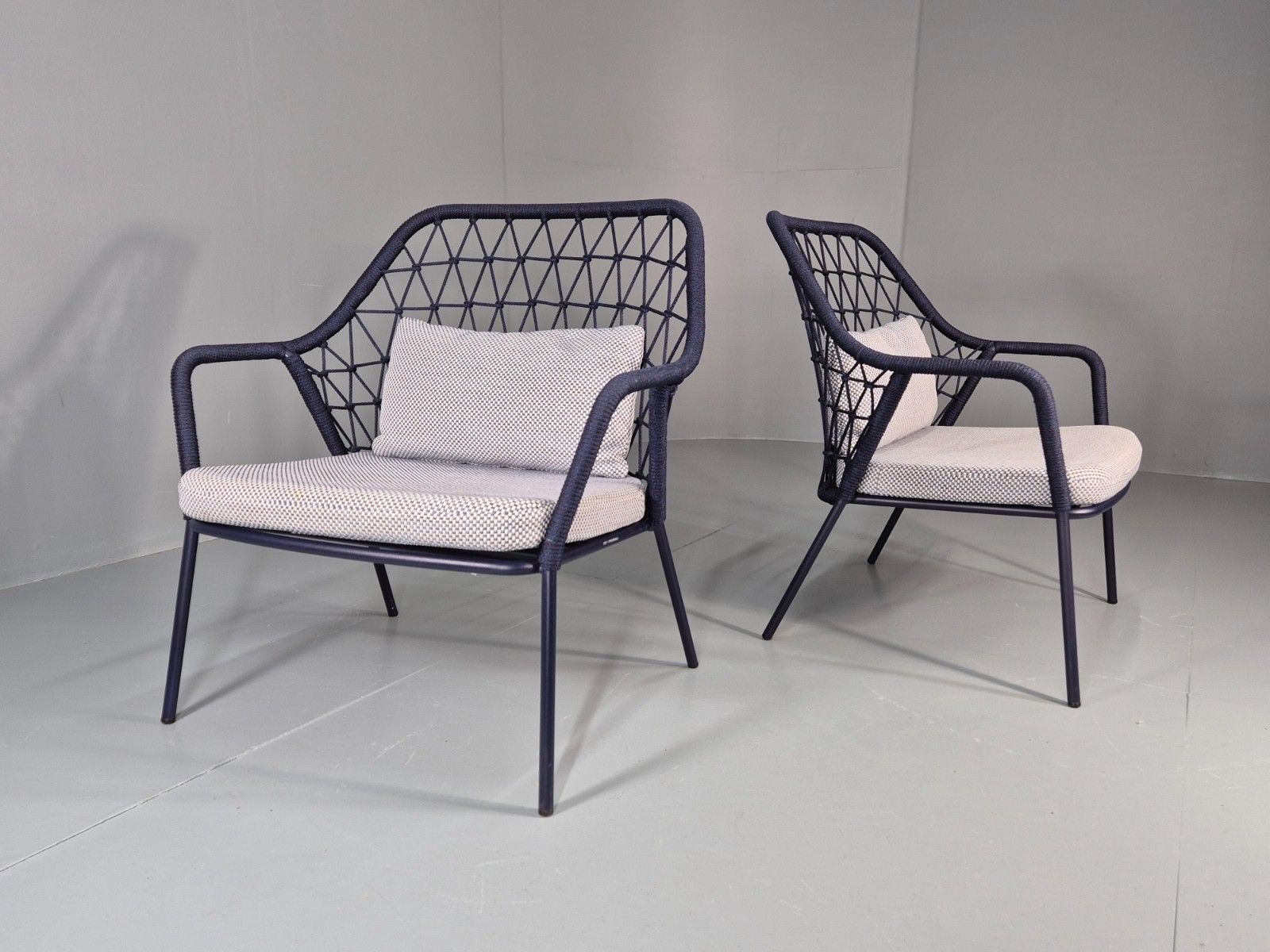 2 Pedrali 3679 Chairs Model Panarea Blue And Grey Modern Design Eb11427 Mnor photo furniture