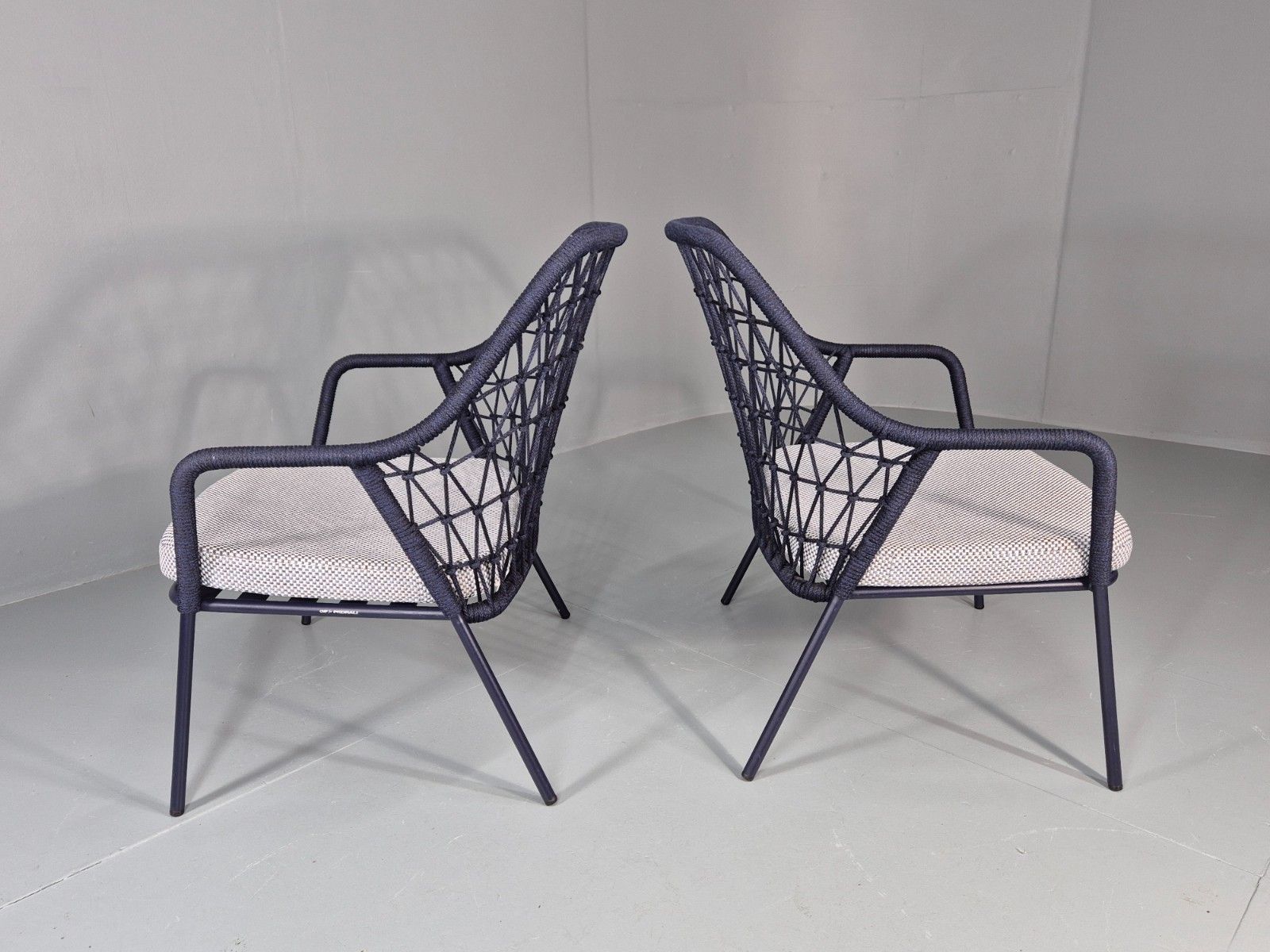 photo for sale 2 Pedrali 3679 Chairs Model Panarea Blue And Grey Modern Design Eb11427 Mnor