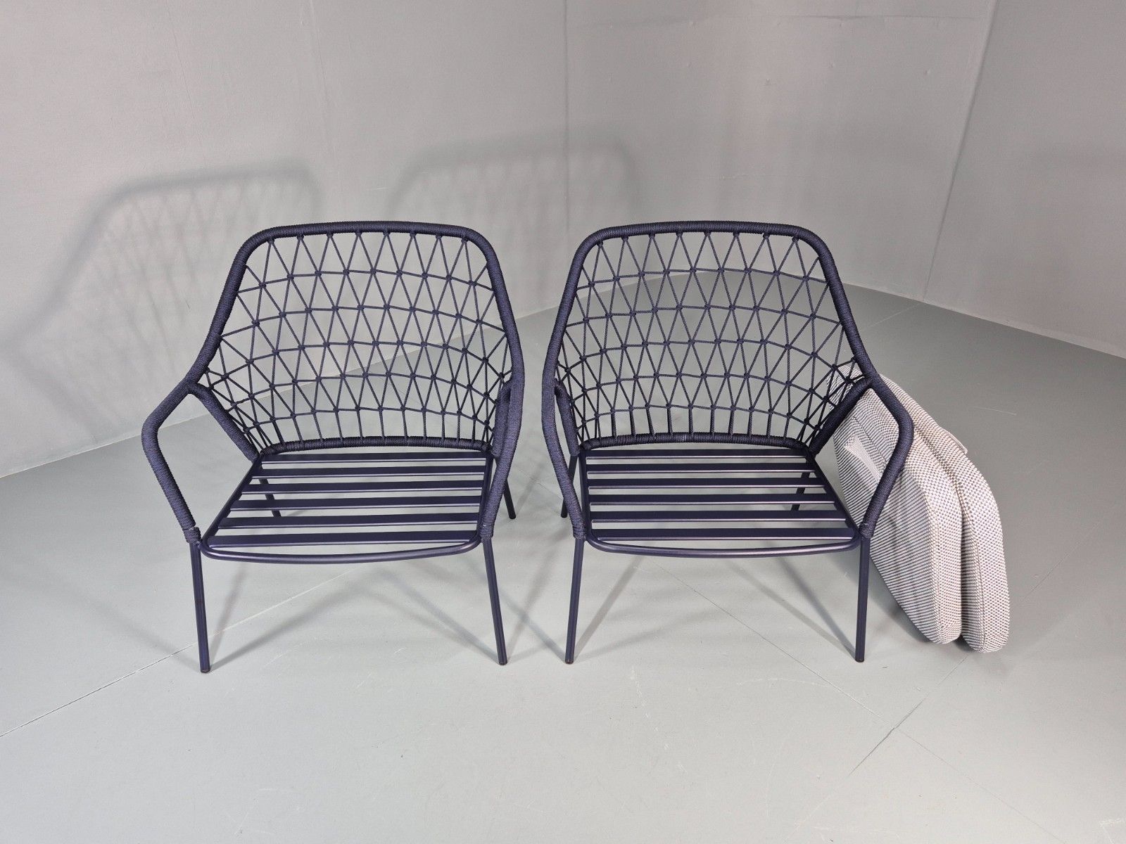 2 Pedrali Panarea 3679 Chairs Blue And Grey Modern Design Eb11429 Mnor photo buy