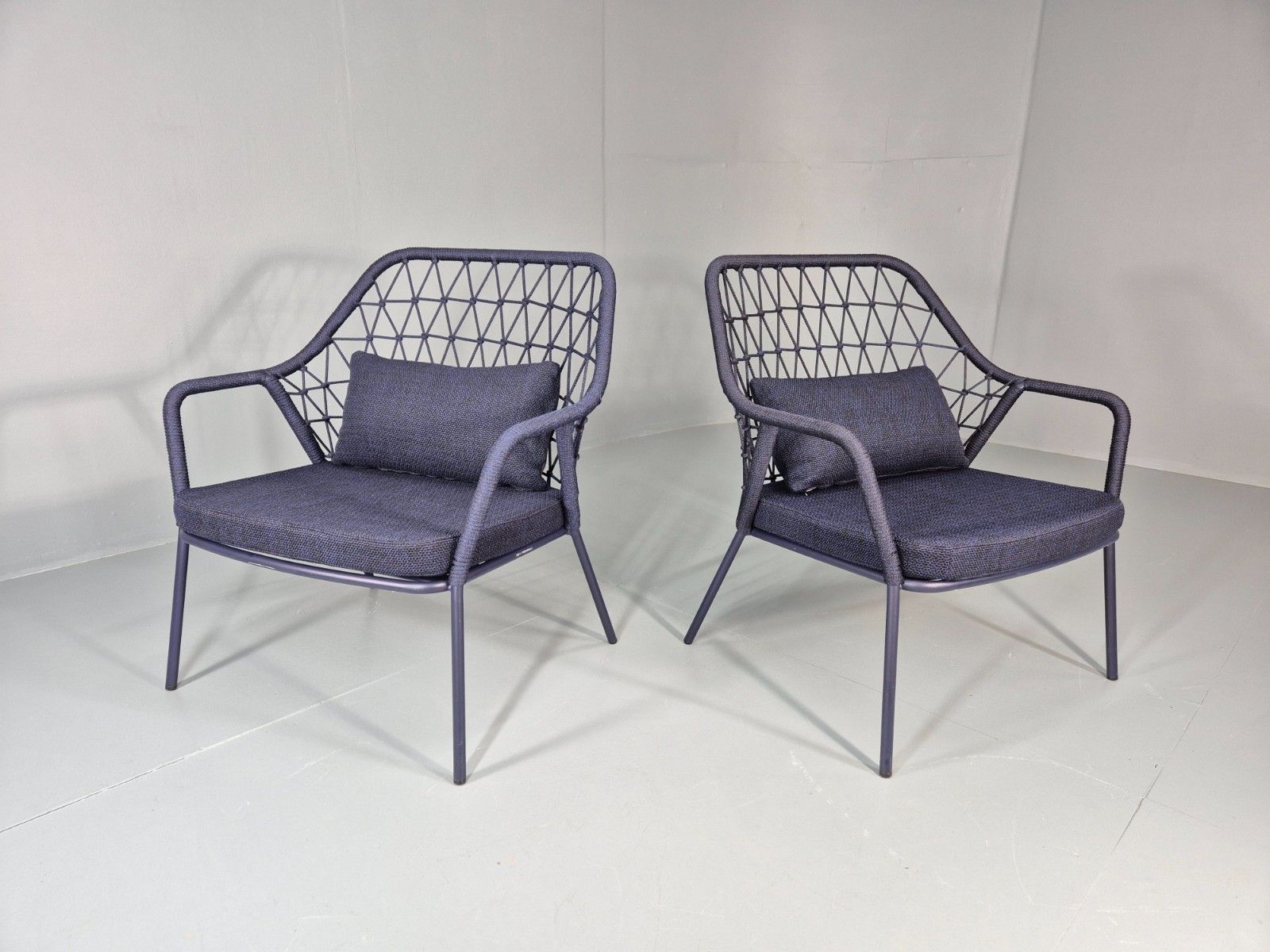 2 Pedrali Panarea 3679 Chairs Modern Design Blue Italian  Eb11430 Mnor