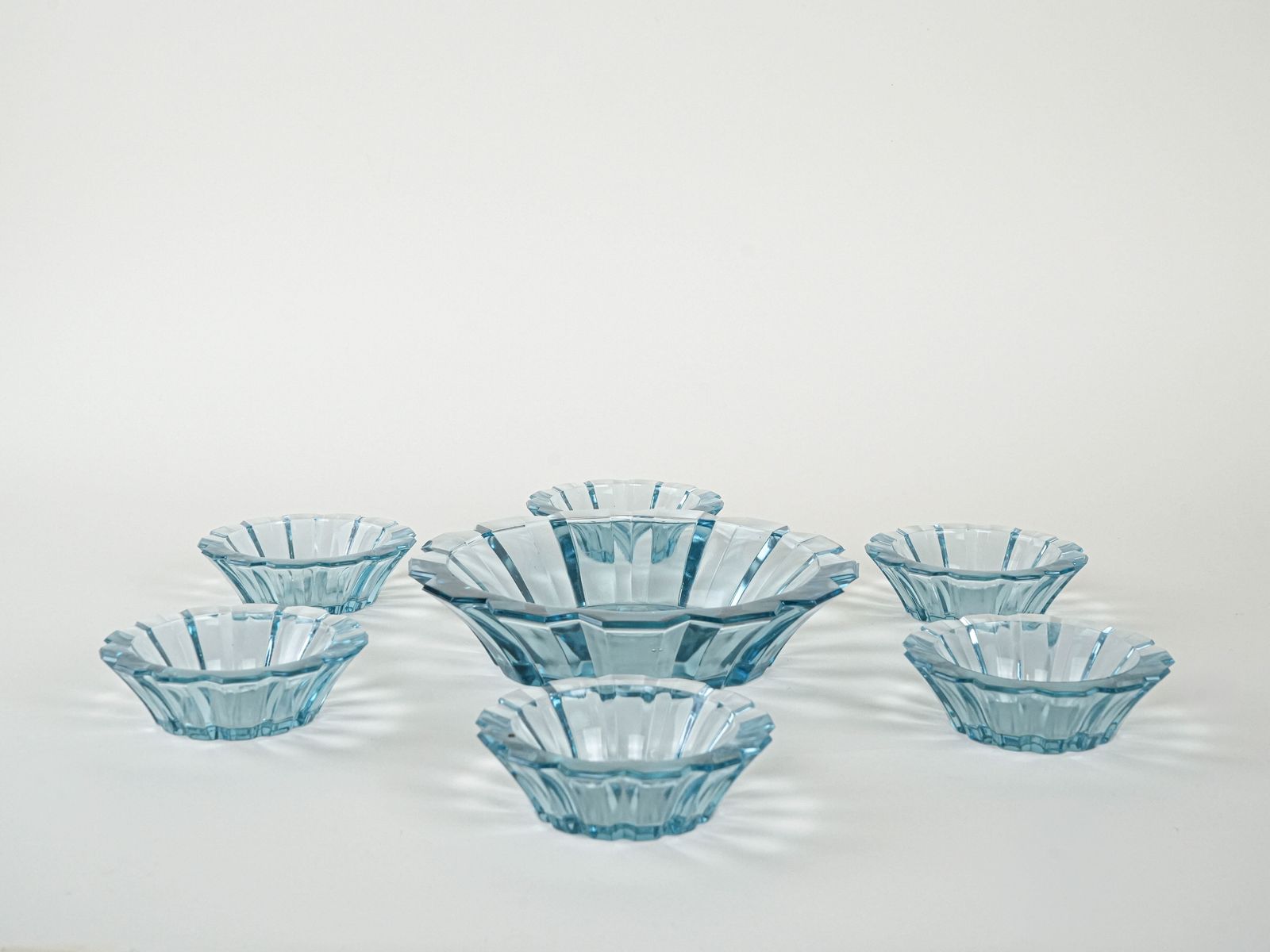 Set Of Glass Bowls, Italian Design, 1970s, Made In Italy photo for sale
