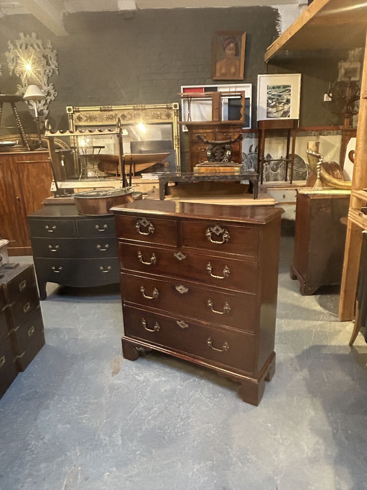 George III Hall Chest Of Drawers photo vintage