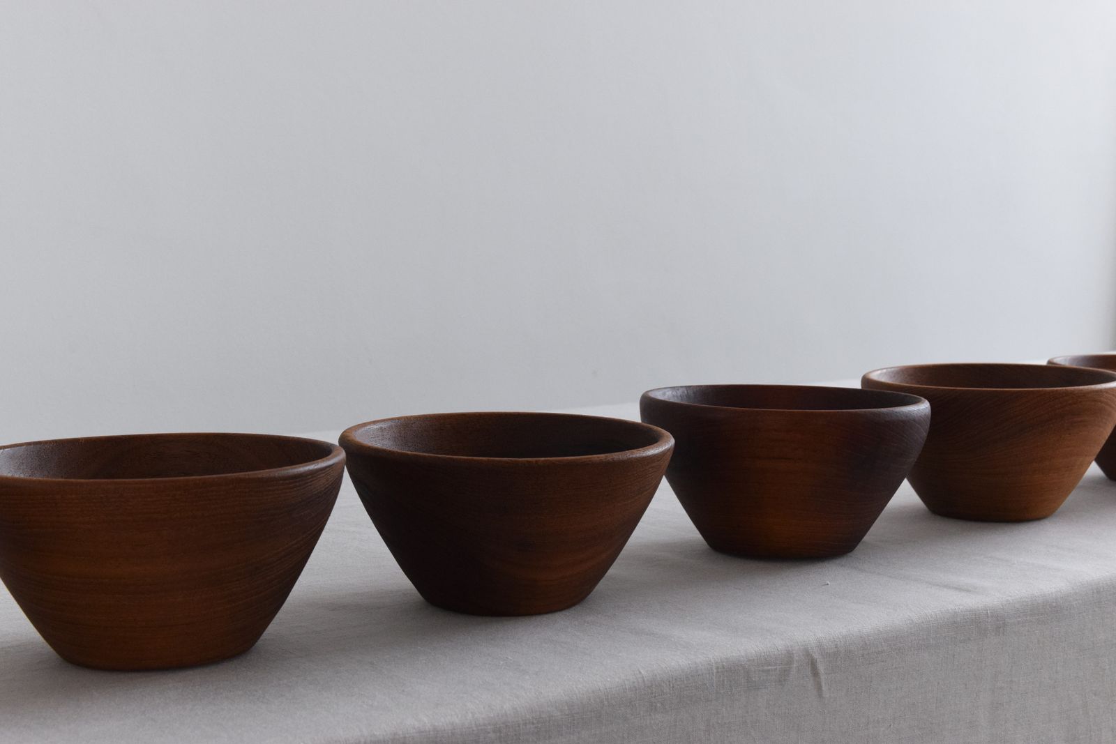 Vintage Set Of 8 Hand Turned Bowls photo furniture