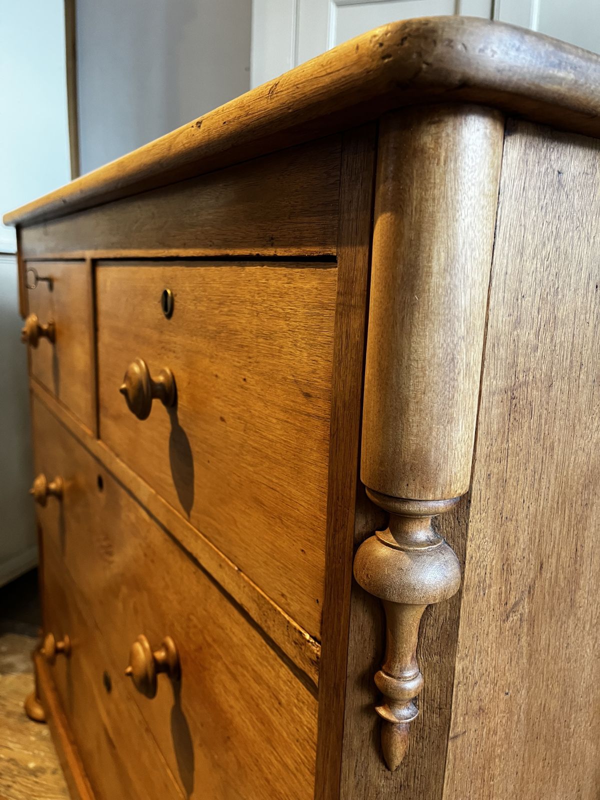 A Victorian Decorative Fruitwood Chest Of Drawers photo Furniture