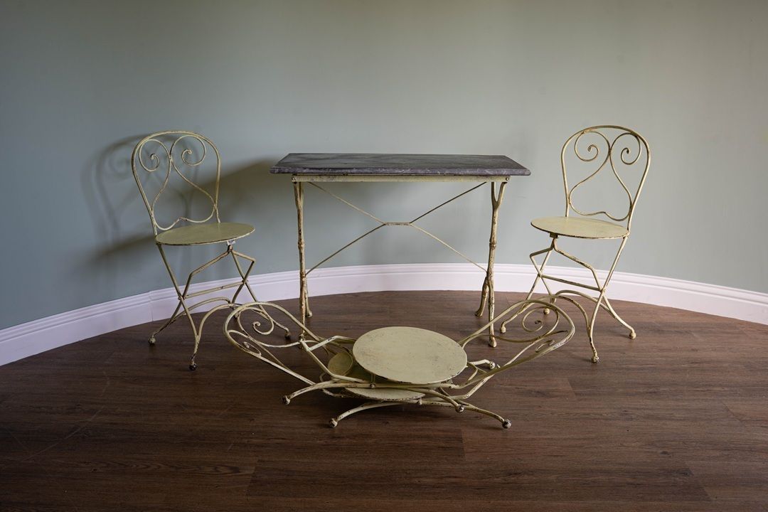 French Antique Garden Furniture Set photo for sale