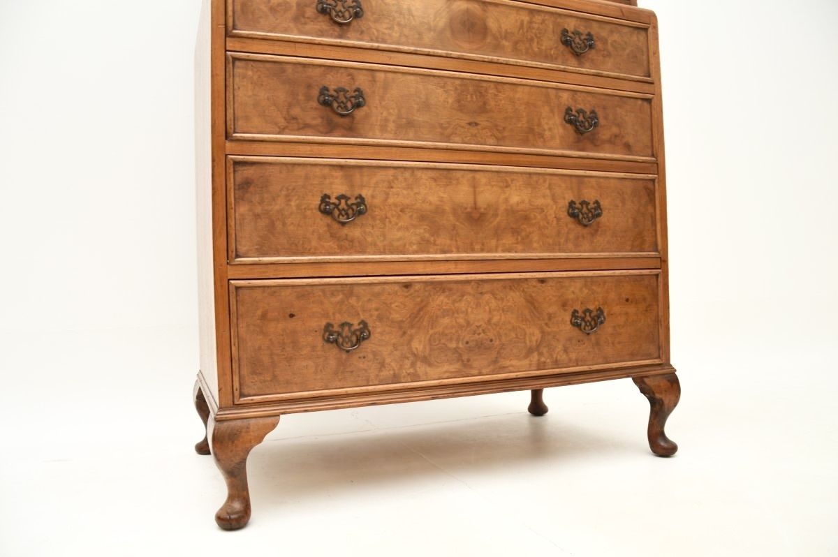 Antique Burr Walnut Chest On Chest Of Drawers photo 1495.0