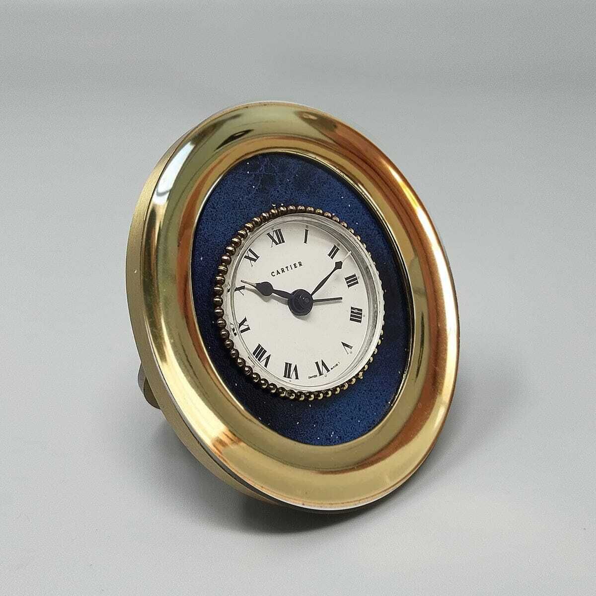 1960s Gorgeous Cartier Desk Travel Alarm Clock Pendulette. Made In Swiss photo Home Decor