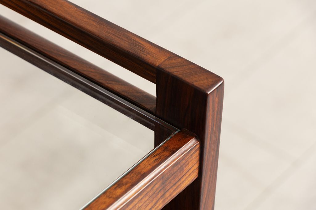 Rosewood & Glass 3 Tier Drinks Trolley By Litton Furniture For Heals C.1975 photo Furniture