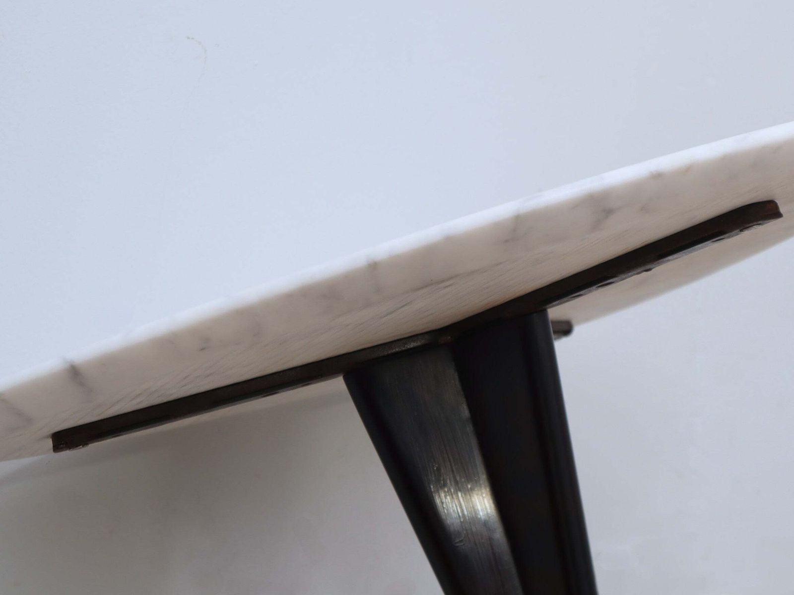 photo for sale Mid Century Organic Design Tripode Marble Coffee Table 1950s