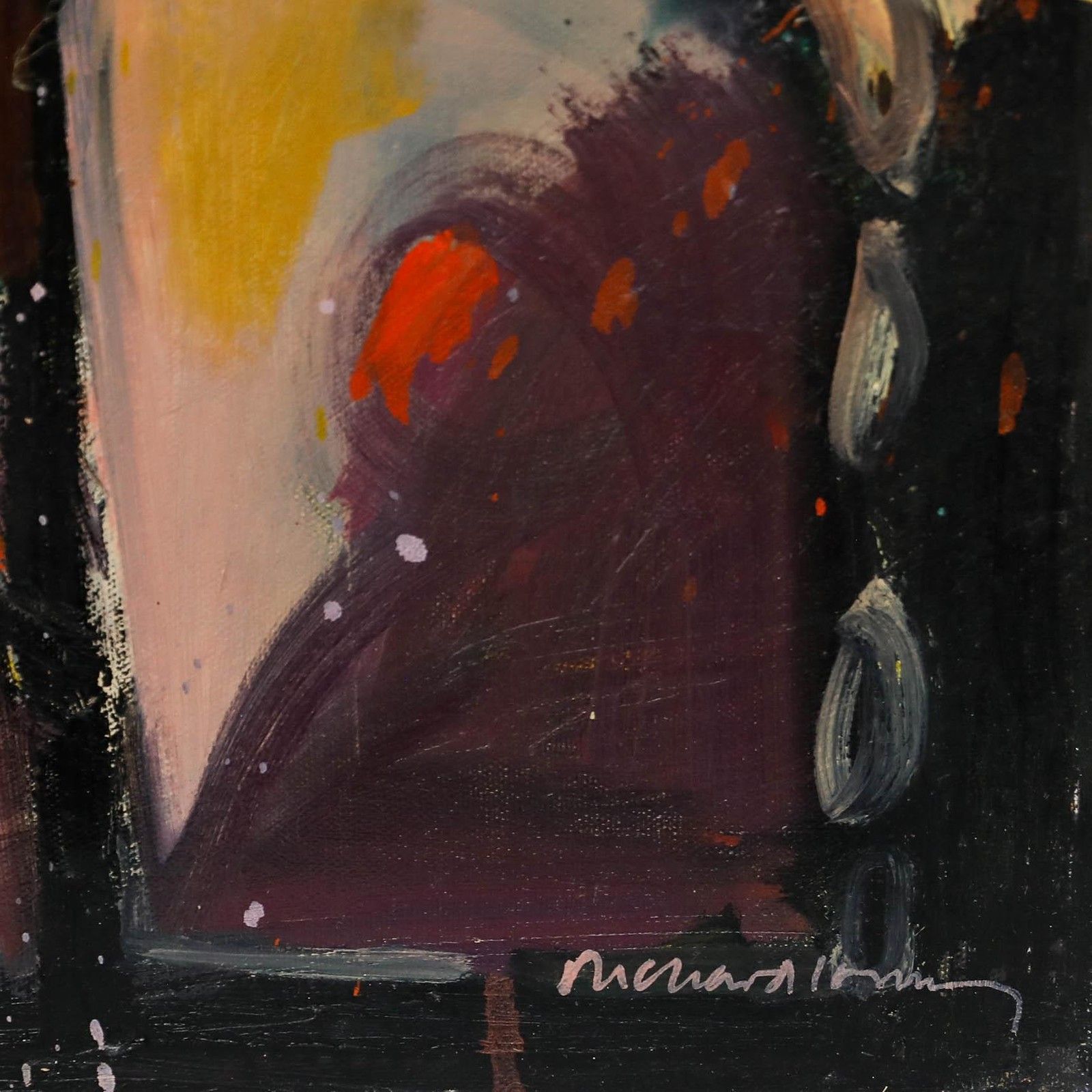 Richard J.S. Young Contemporary Oil, Expletive Abstraction photo vinterior