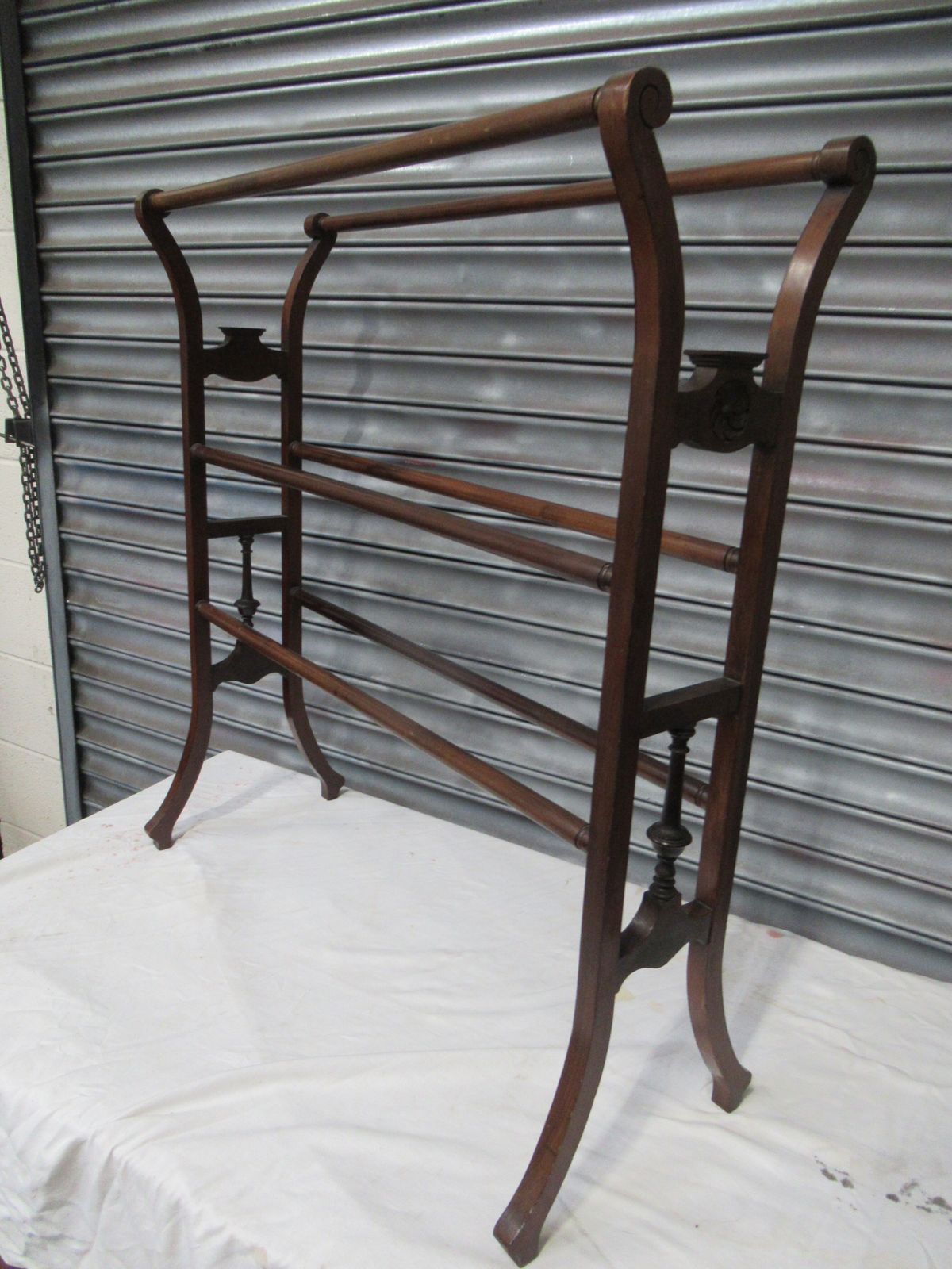 Edwardian  Mahogany Towel Rail