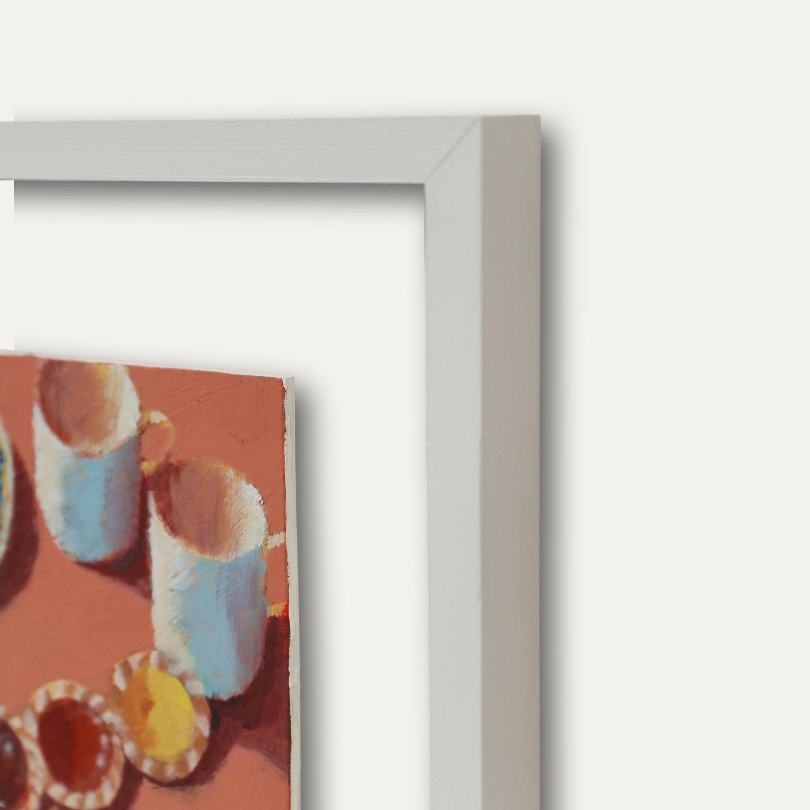 Framed Contemporary Oil Still Life With Jam Tarts photo 250.0