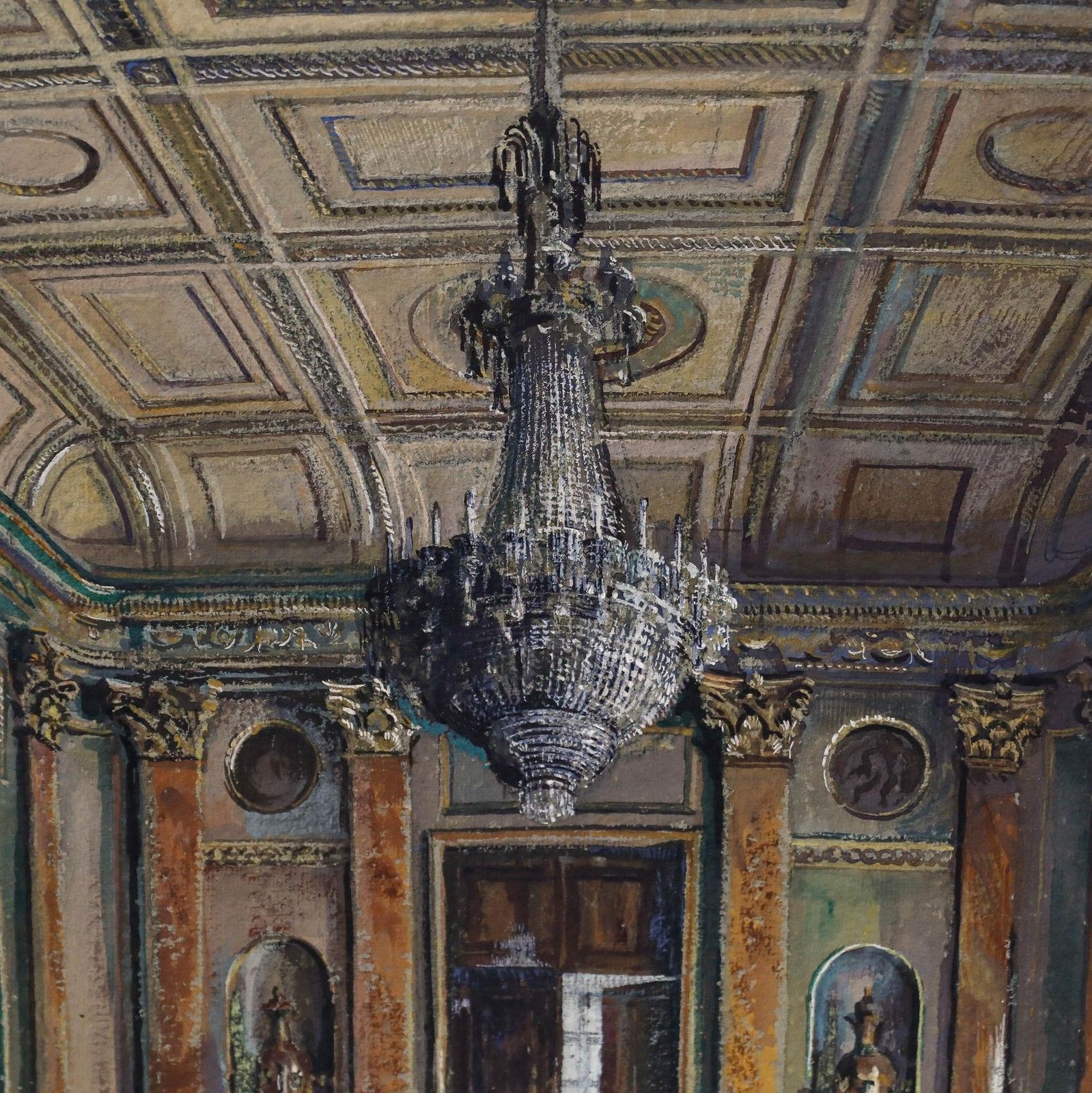 Allan Peel Tankard (1897 1964) 1945 Gouache, Liverpool Town Hall photo Art