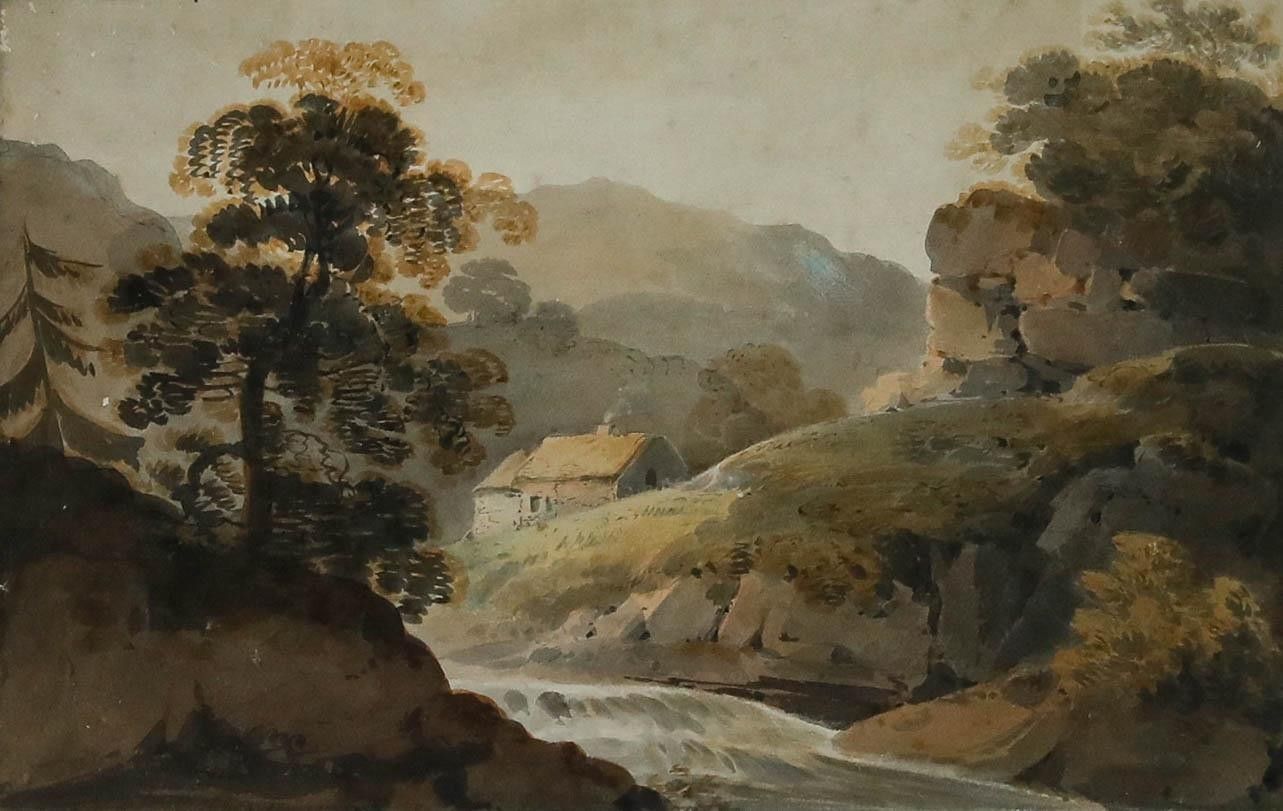 Attrib. Thomas Barker Of Bath (1769 1847)  Framed Watercolour, A Scene In Wales photo furniture