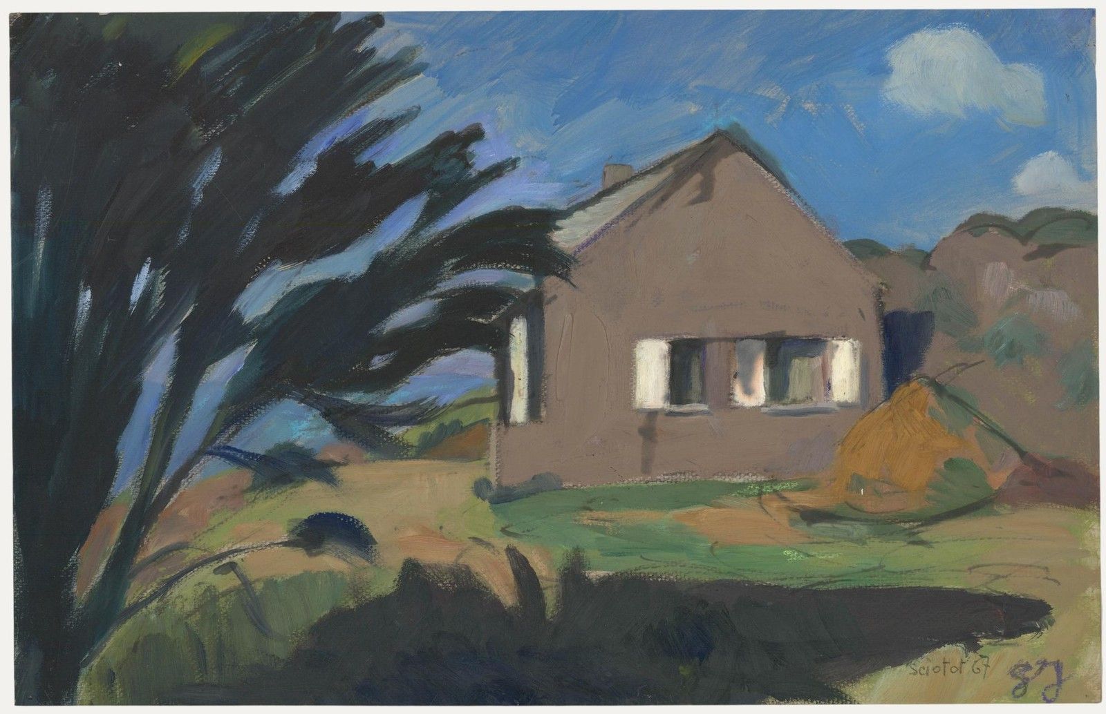 Georges Joubin (1888 1983) 1967 Oil, The Holiday Cottage
