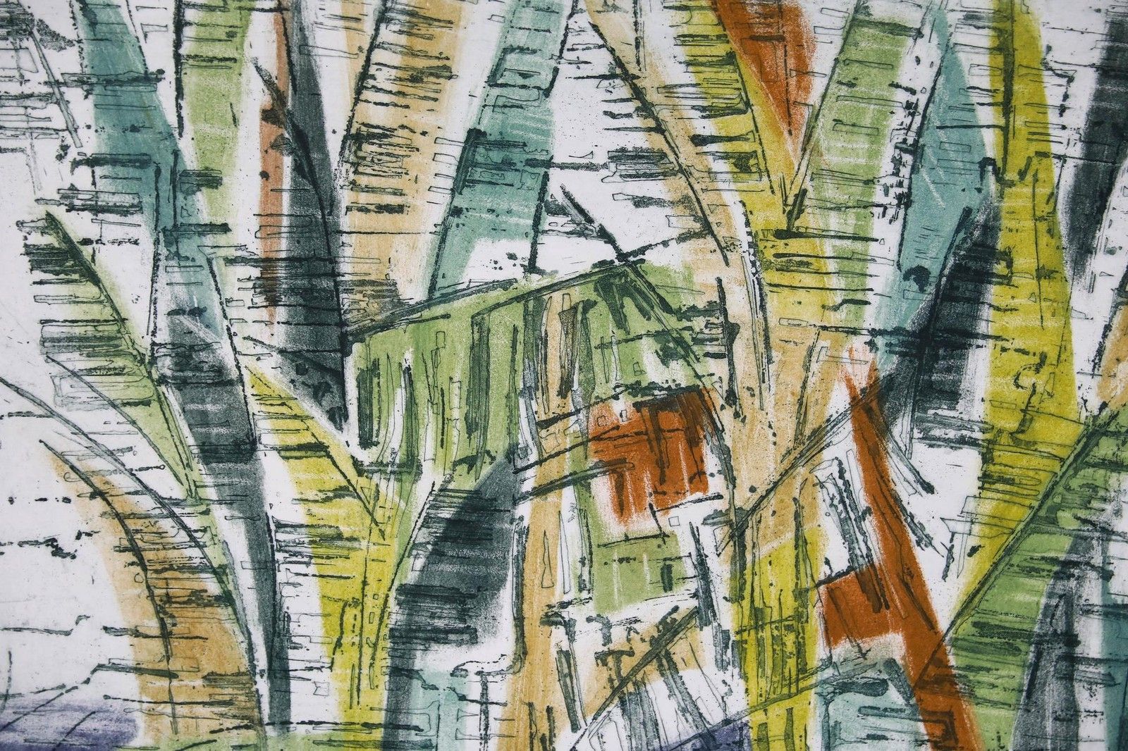 Betty Connal Peebles (1935 1999) 20th Century Collagraph, Ombrage photo for sale