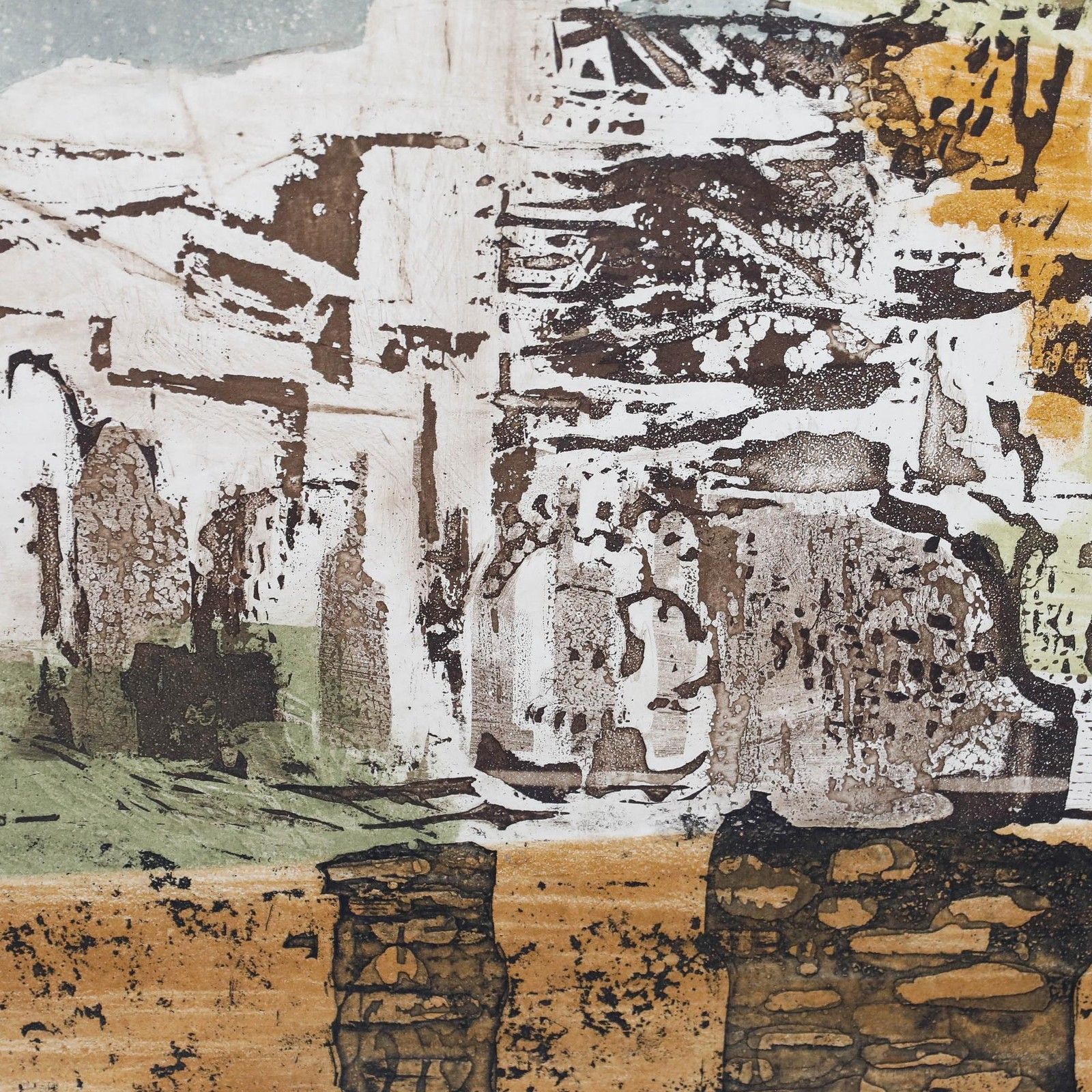 Betty Connal Peebles (1935 1999) 20th Century Collagraph, Summer Day photo Art