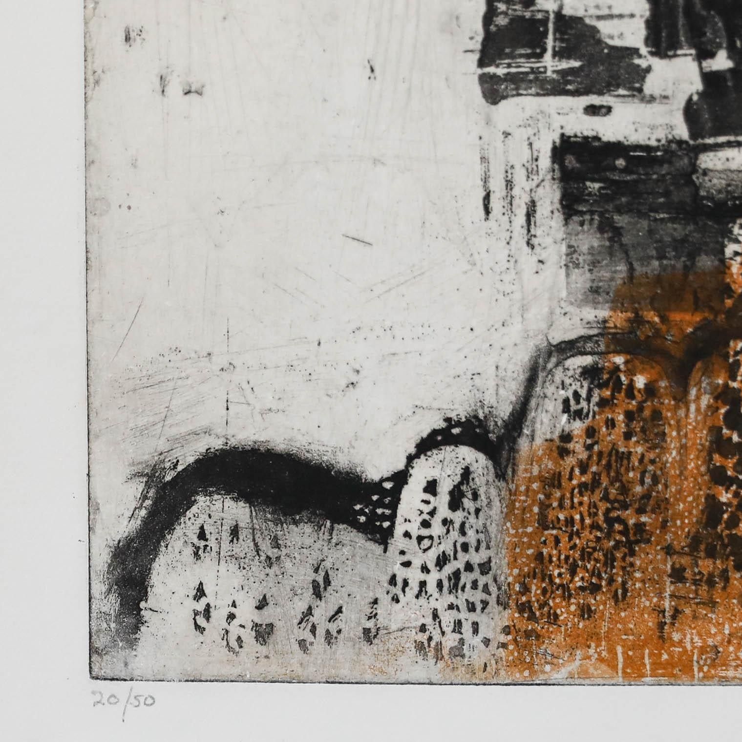 Betty Connal Peebles (1935 1999) 20th Century Collagraph, Structures Ailie photo Art