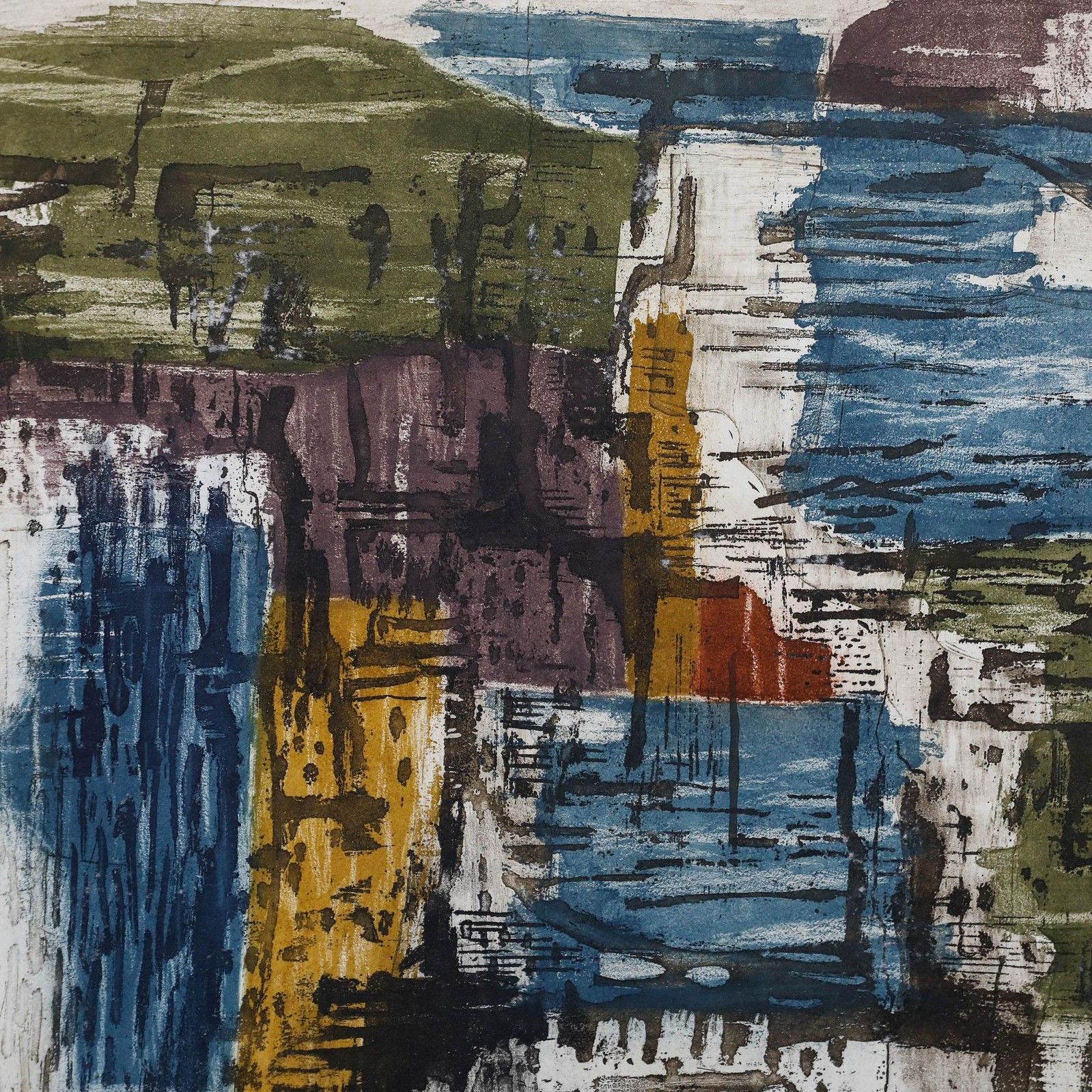 Betty Connal Peebles (1935 1999) 20th Century Collagraph, Les photo Art