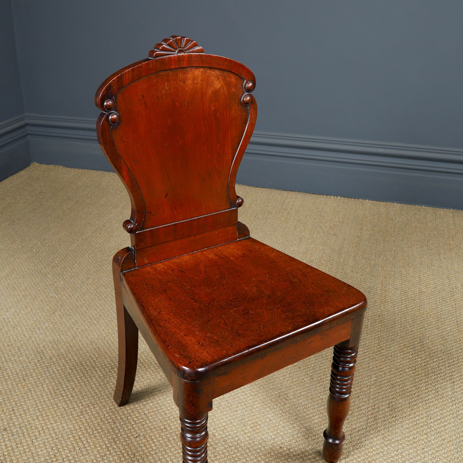 Antique English Regency Mahogany Hall / Occasional Side Chair (Circa 1830) photo furniture