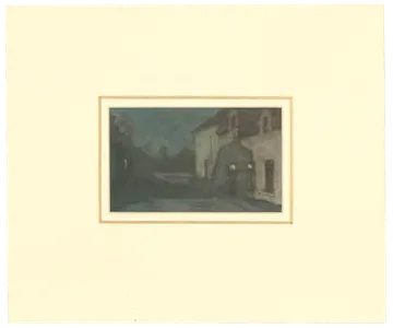 Henry Boddington (1849 1925) 1904 Watercolour, Cottages At Night photo furniture
