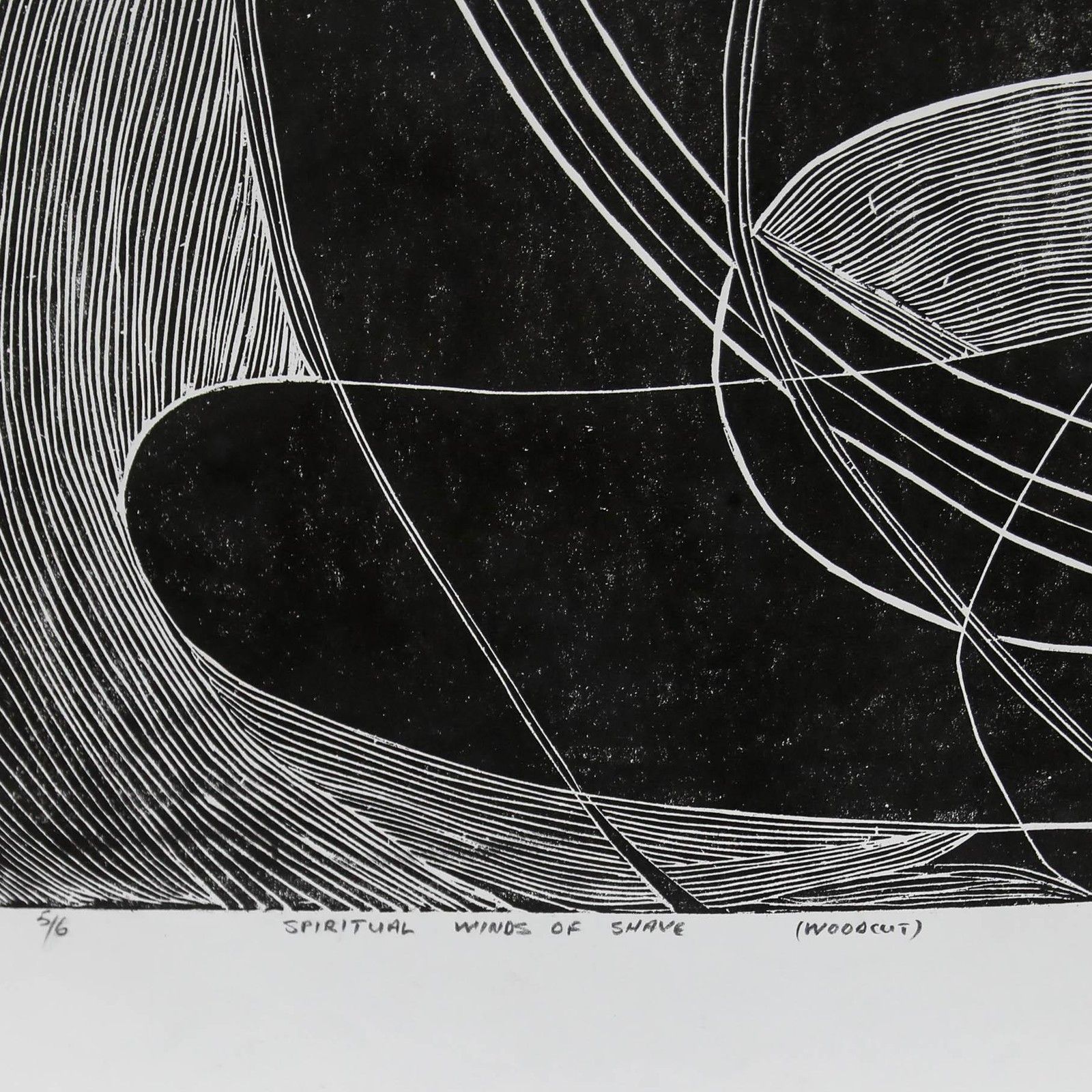 Joseph Muzondo (B.1955) 1993 Woodcut, Spiritual Winds Of Shave photo for sale