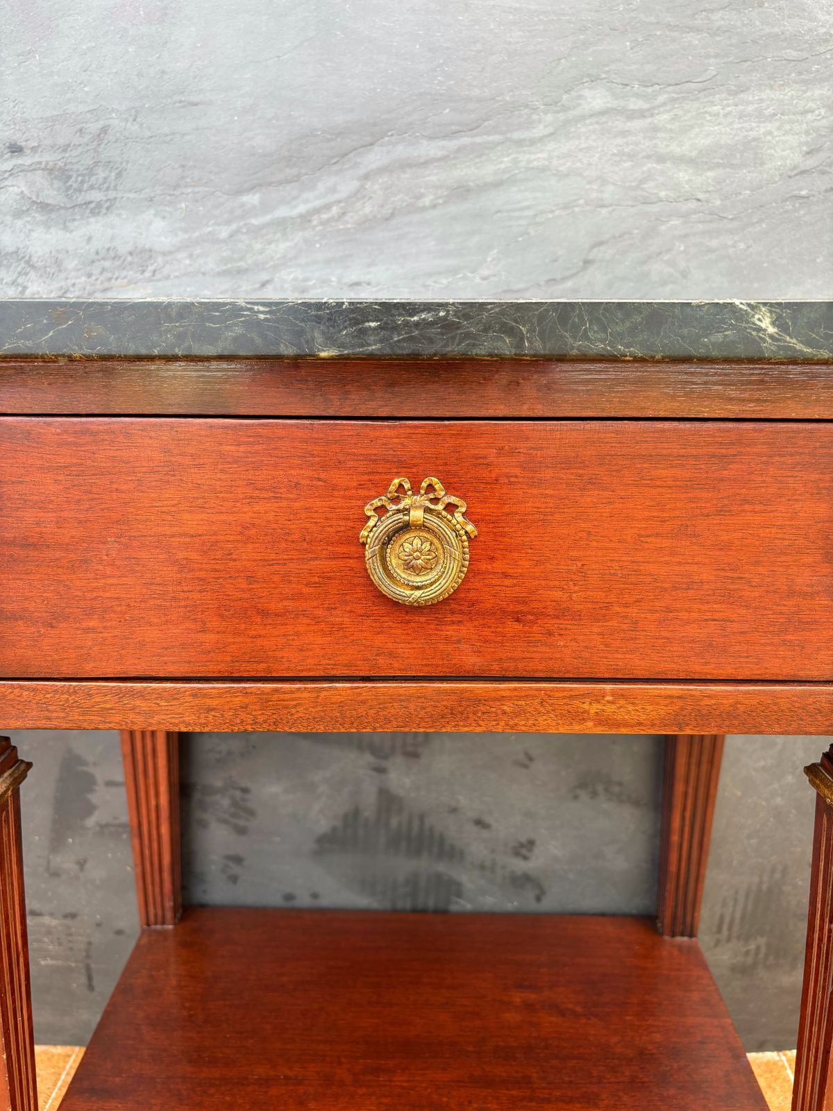 Pair Of French Louis XVI Style Nightstands With Marble Tops, Early 20th Century photo vinterior