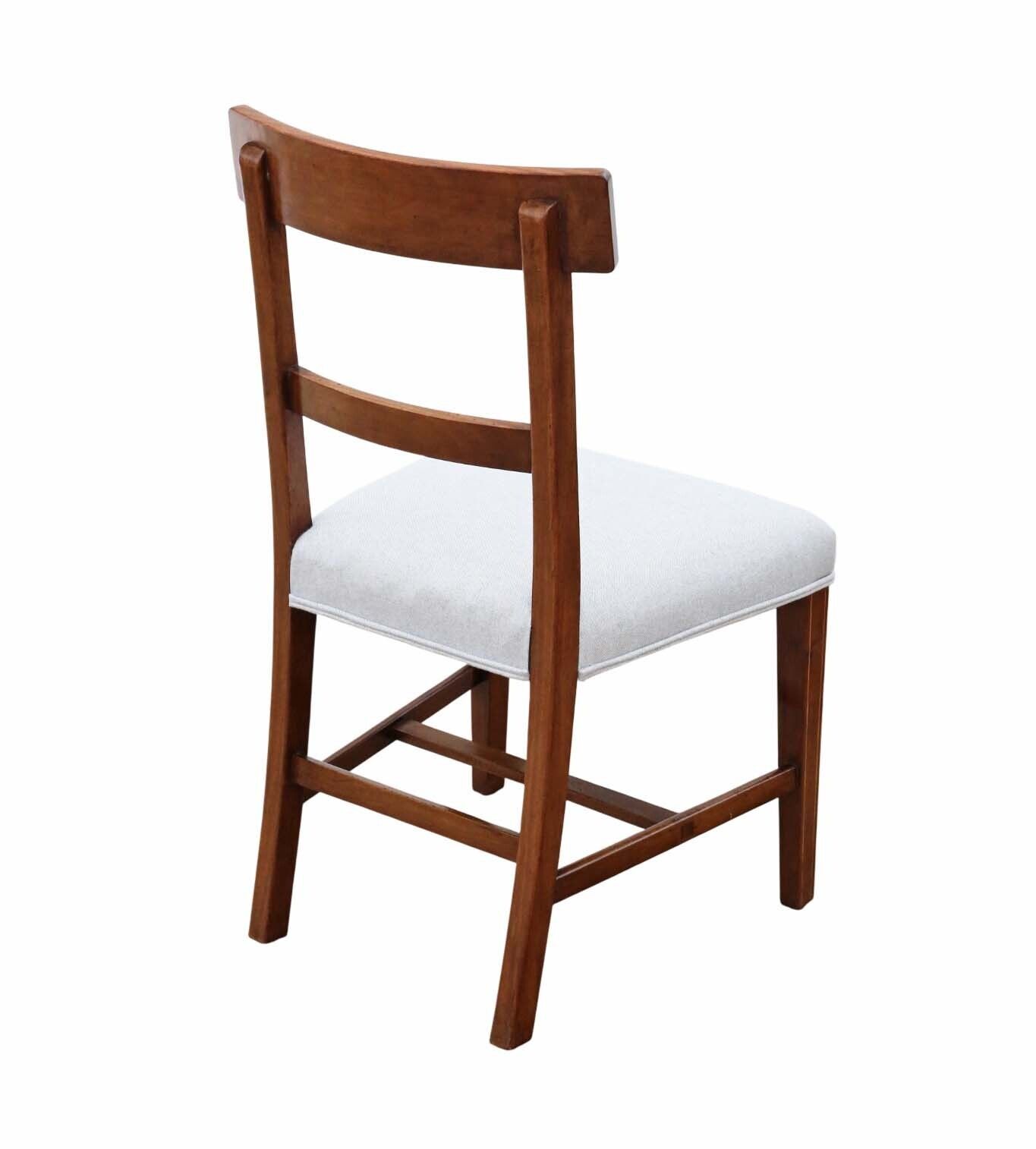 photo furniture Antique 19th Century Set Of 8 Inlaid Mahogany Dining Chairs – Shell Marquetry