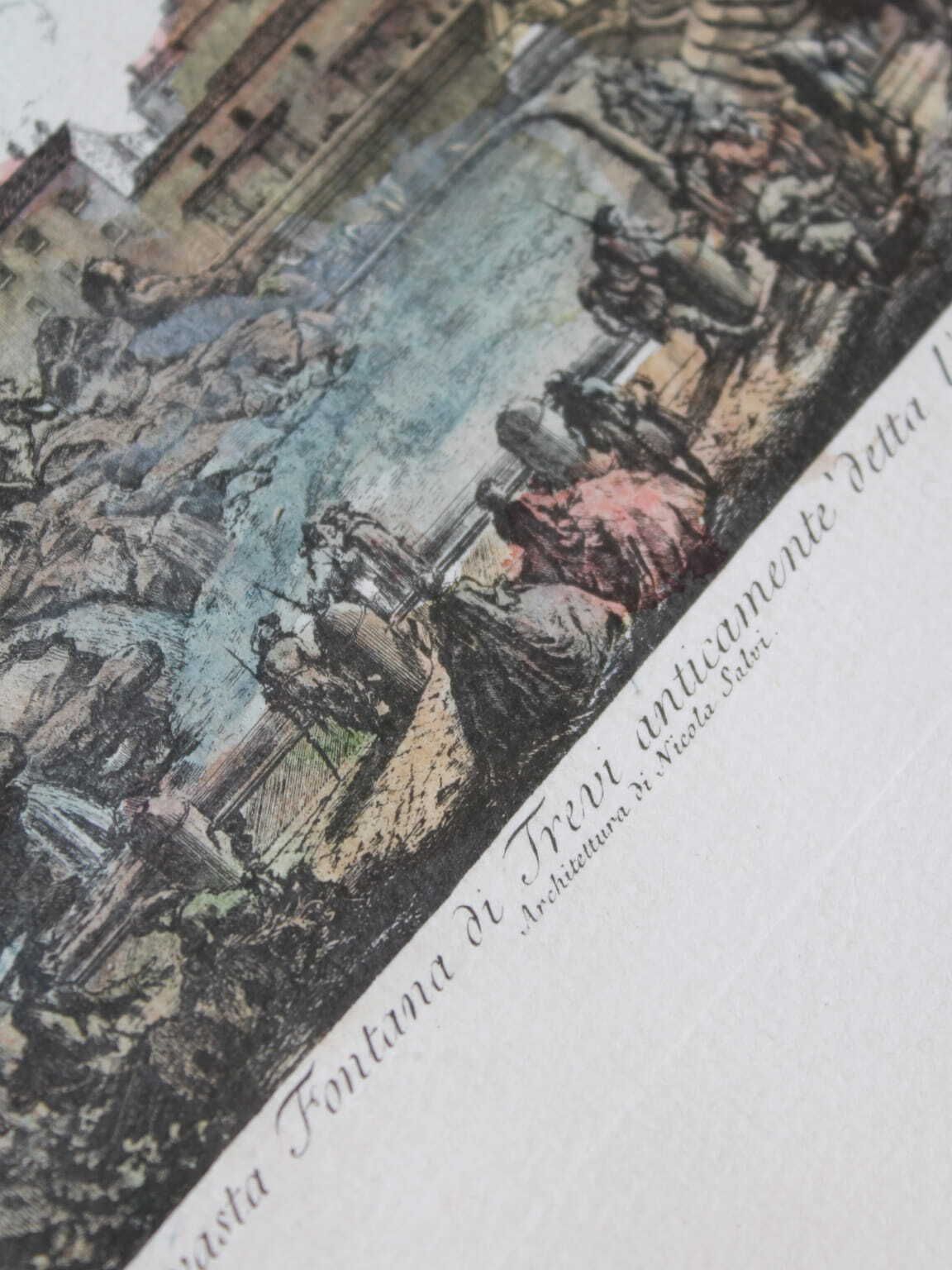 Giovanni Battista Piranesi (1720 1778) "Veduta Della Vasta Fontana Di Trevi" Etching, 1750s, Italy photo vinterior