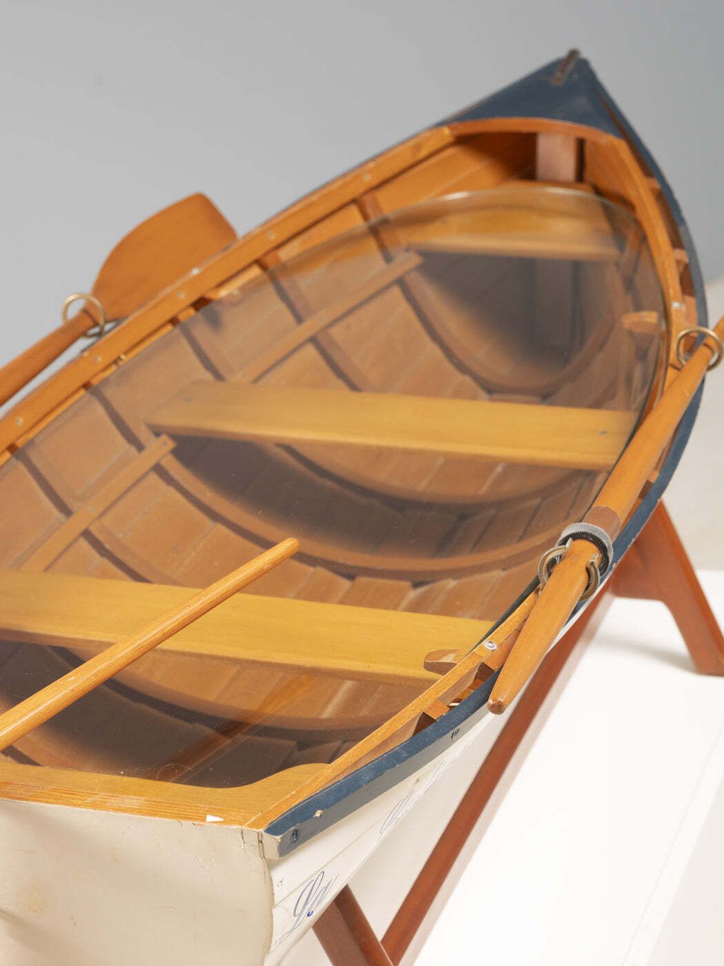Reimagined Boat Form Coffee Table With Glass Top, Contemporary Design (Post 2000) photo 1778.0