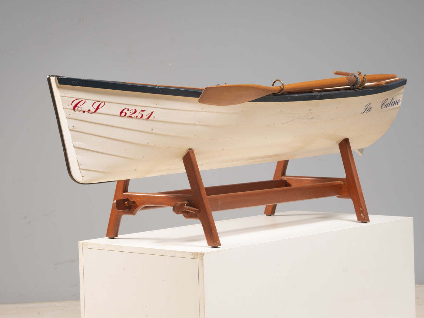 photo for sale Reimagined Boat Form Coffee Table With Glass Top, Contemporary Design (Post 2000)