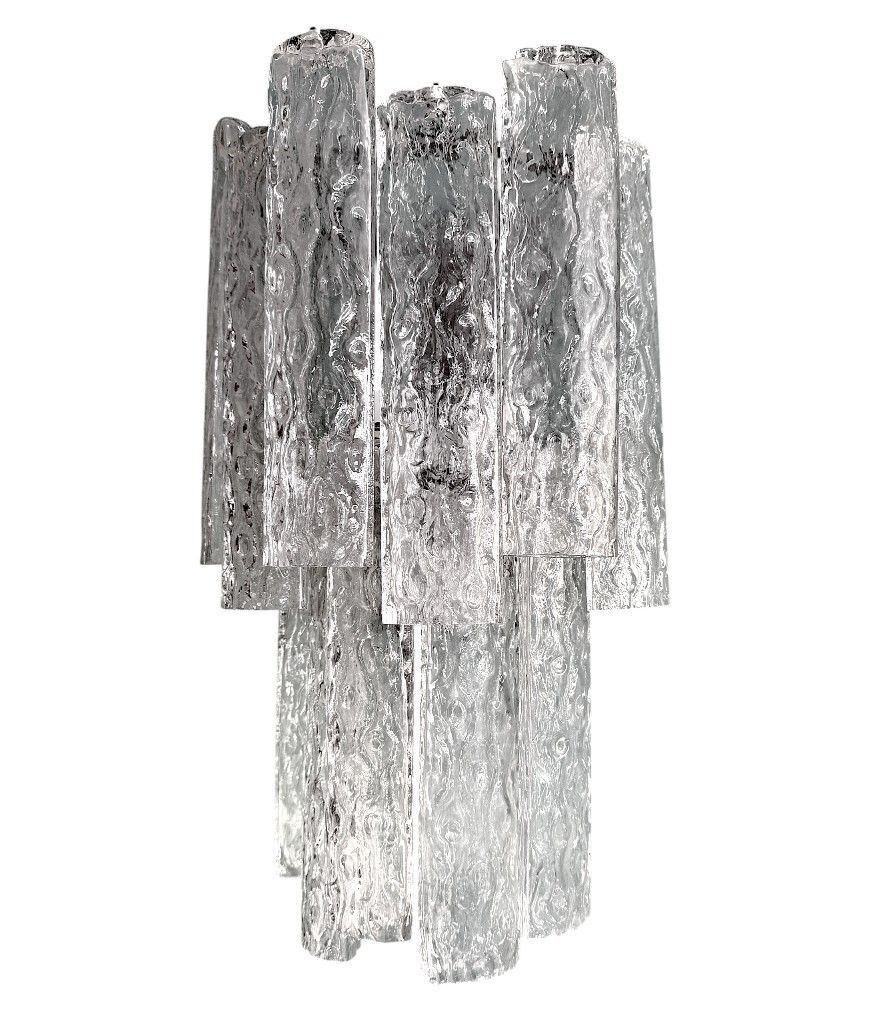 2200.0 A Pair Of Large 1960s Murano Glass "Tronchi" Wall Socnces By Tony Zuccheri For Venini photo