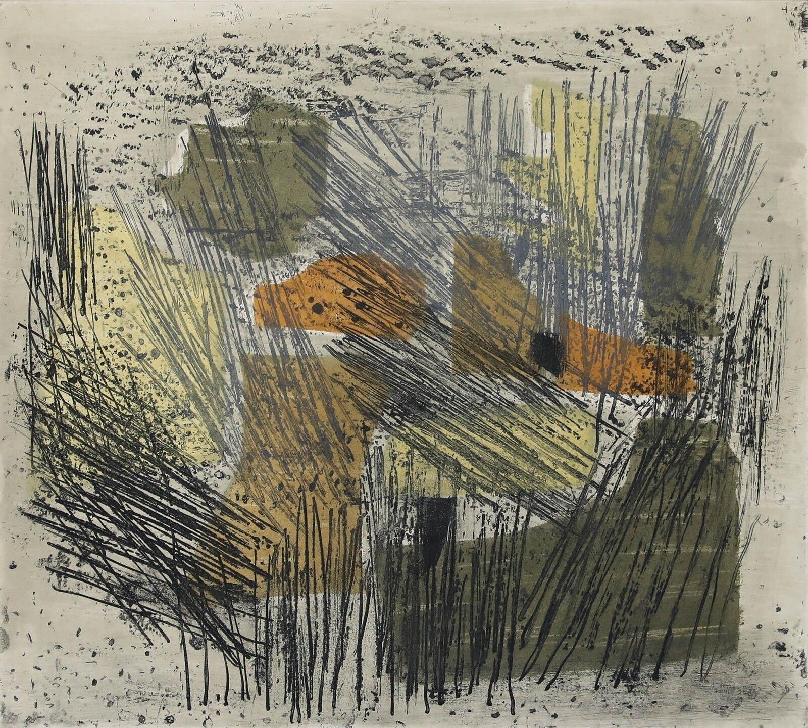 Betty Connal Peebles (1935 1999)   20th Century Collagraph, L'automne photo furniture