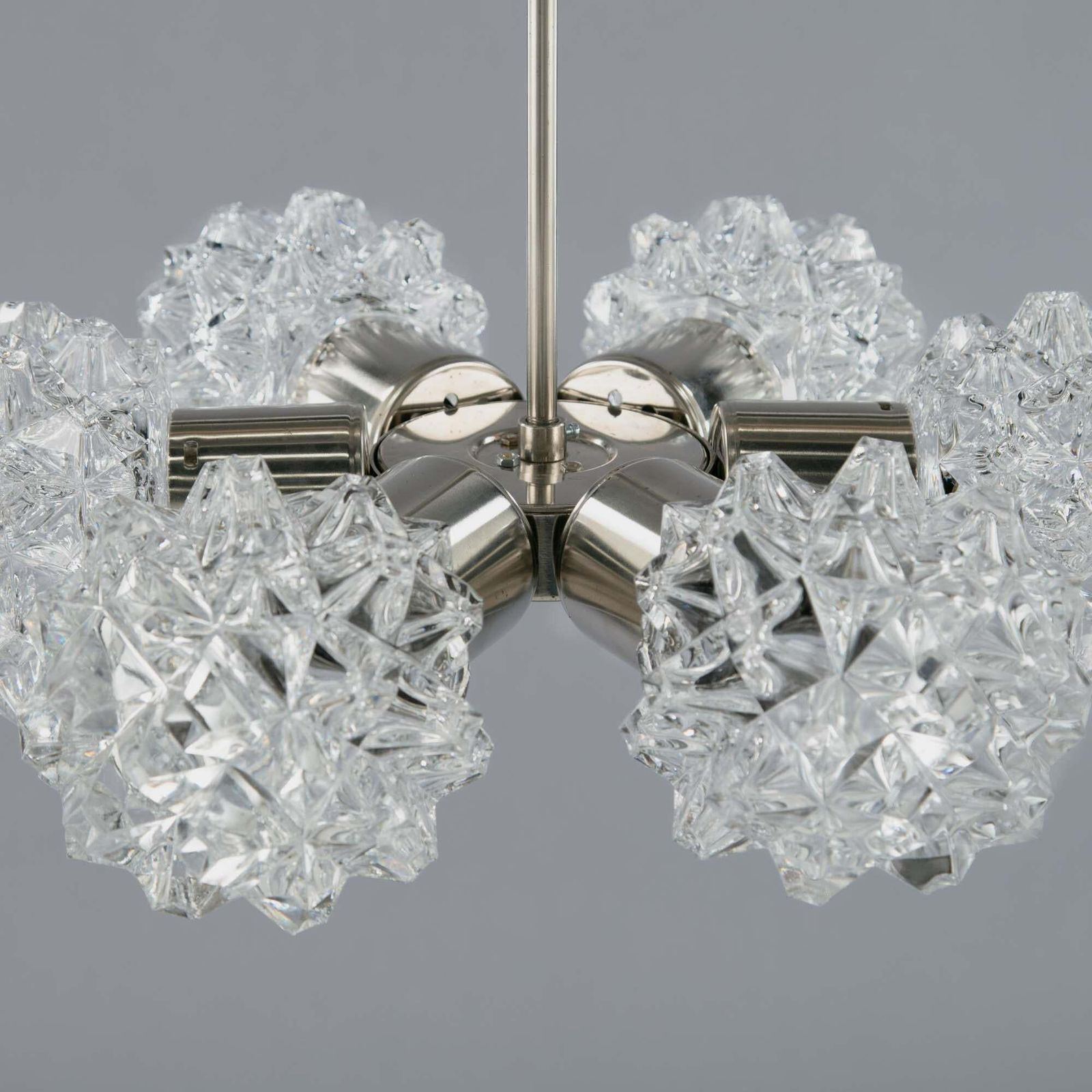Vintage Czech Bohemian Crystal Chandelier By Lustry Kamenický šenov, Circa 1970s photo 1714.0