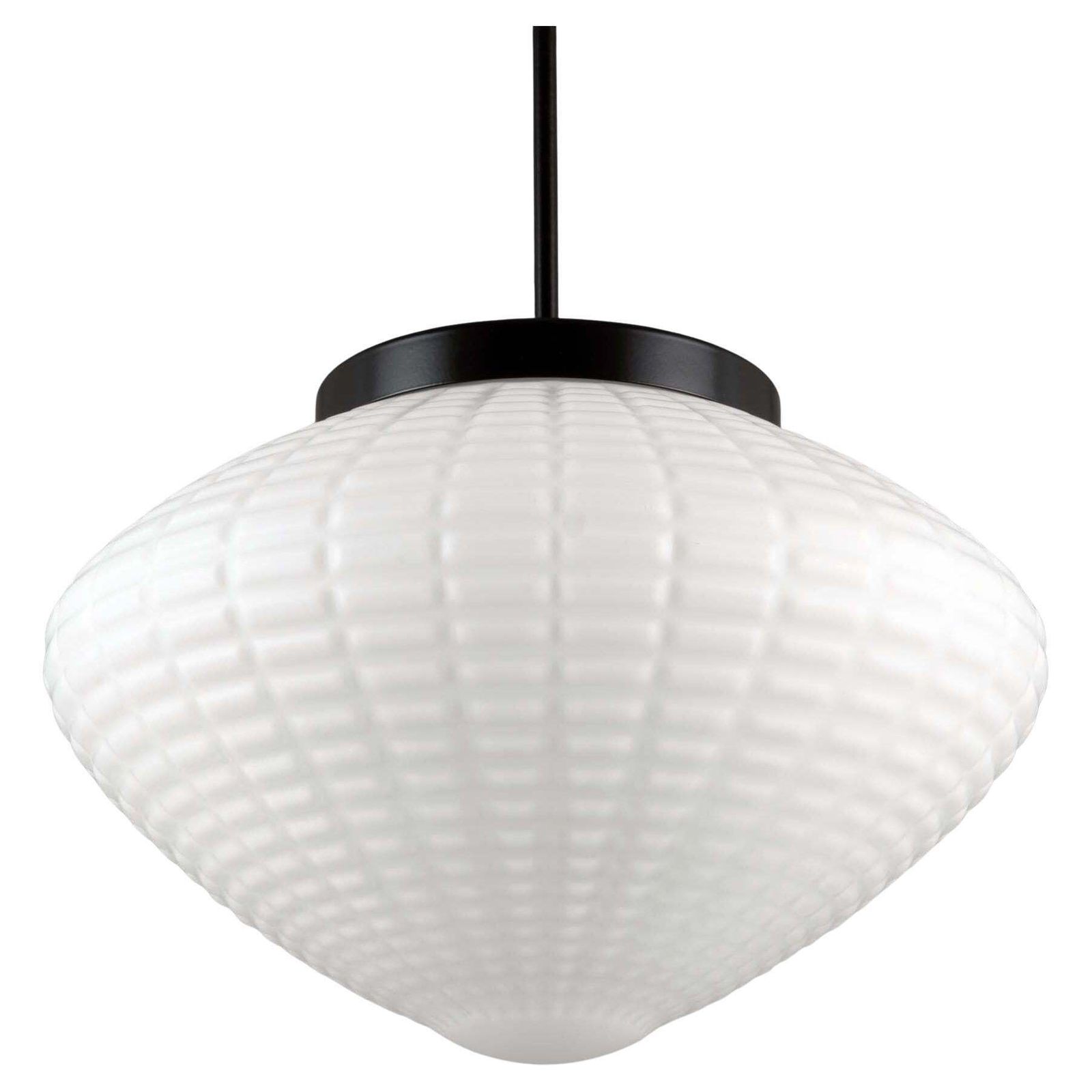 Large Vintage Opaline Glass Pendant Light, Prague, Czechoslovakia, Late 1970s