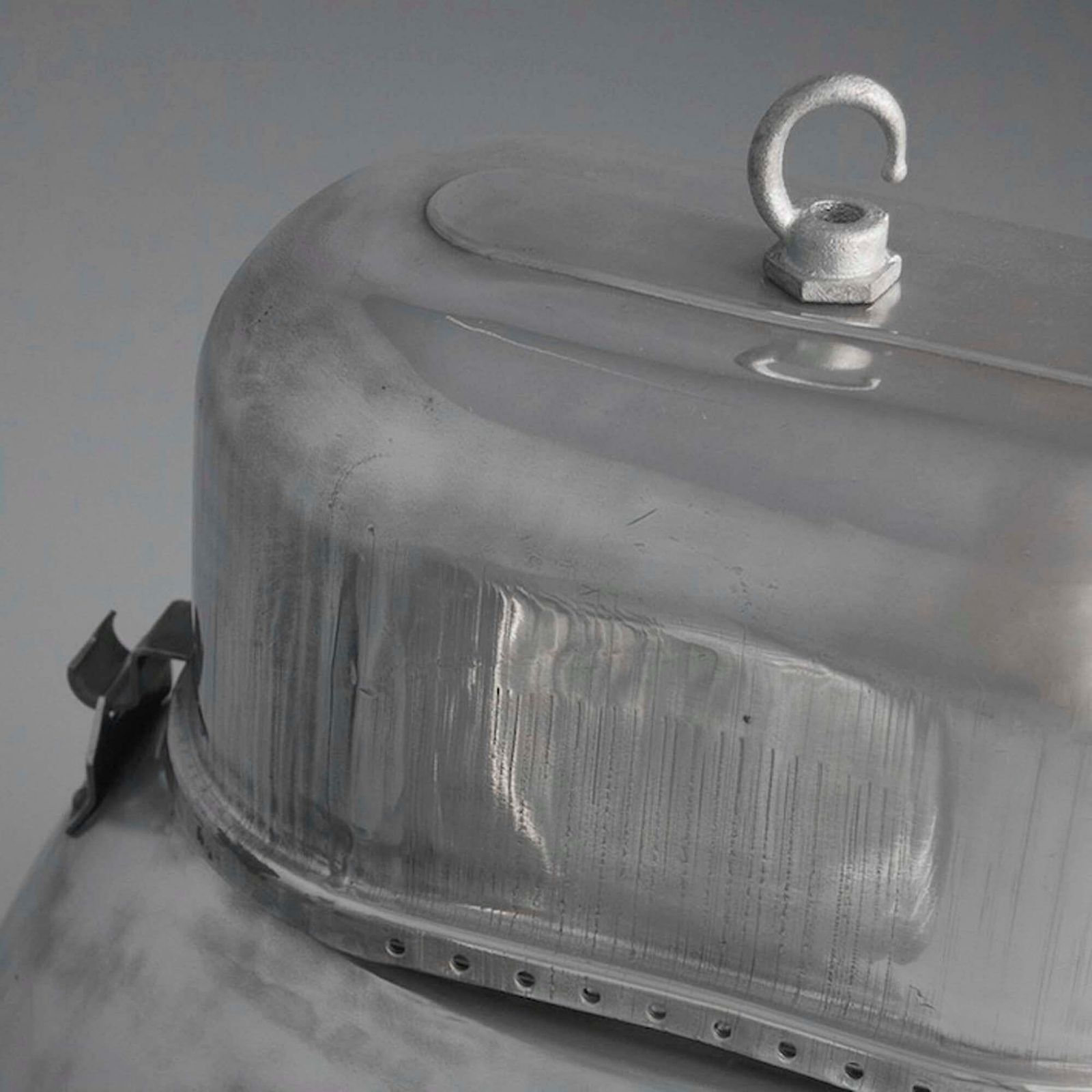 Mid Century Eastern Europe Street Lantern Pendant With Prismatic Glass 1960s photo vinterior