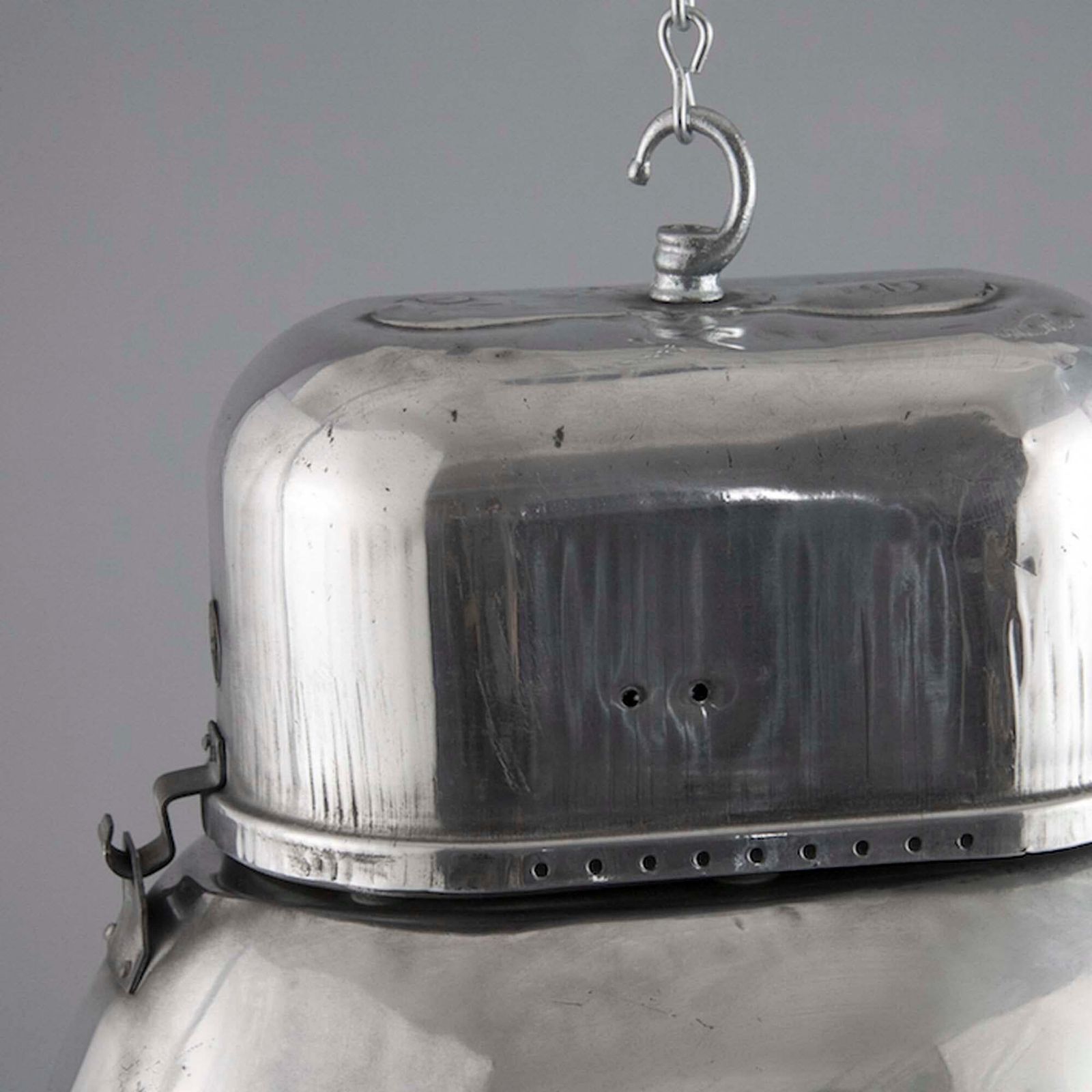 photo furniture Mid Century Eastern Europe Street Lantern Pendant With Prismatic Glass 1960s