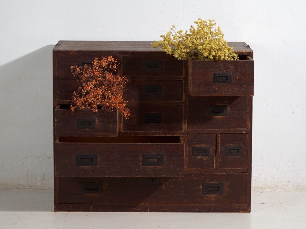 Antique Japanese Chest Of Drawers – Meiji / Taishō Period (C.1890 1926) #44