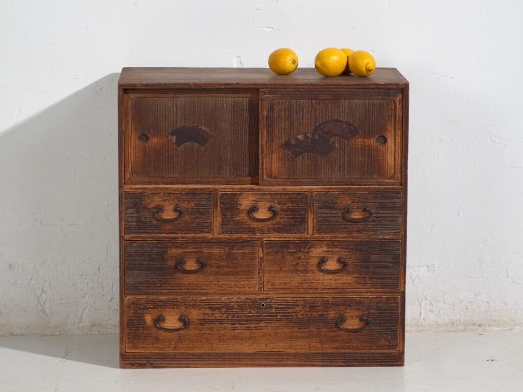 photo for sale Antique Chest Of Drawers With Sliding Door – Taishō / Showa Period (C.1920 1945) #92